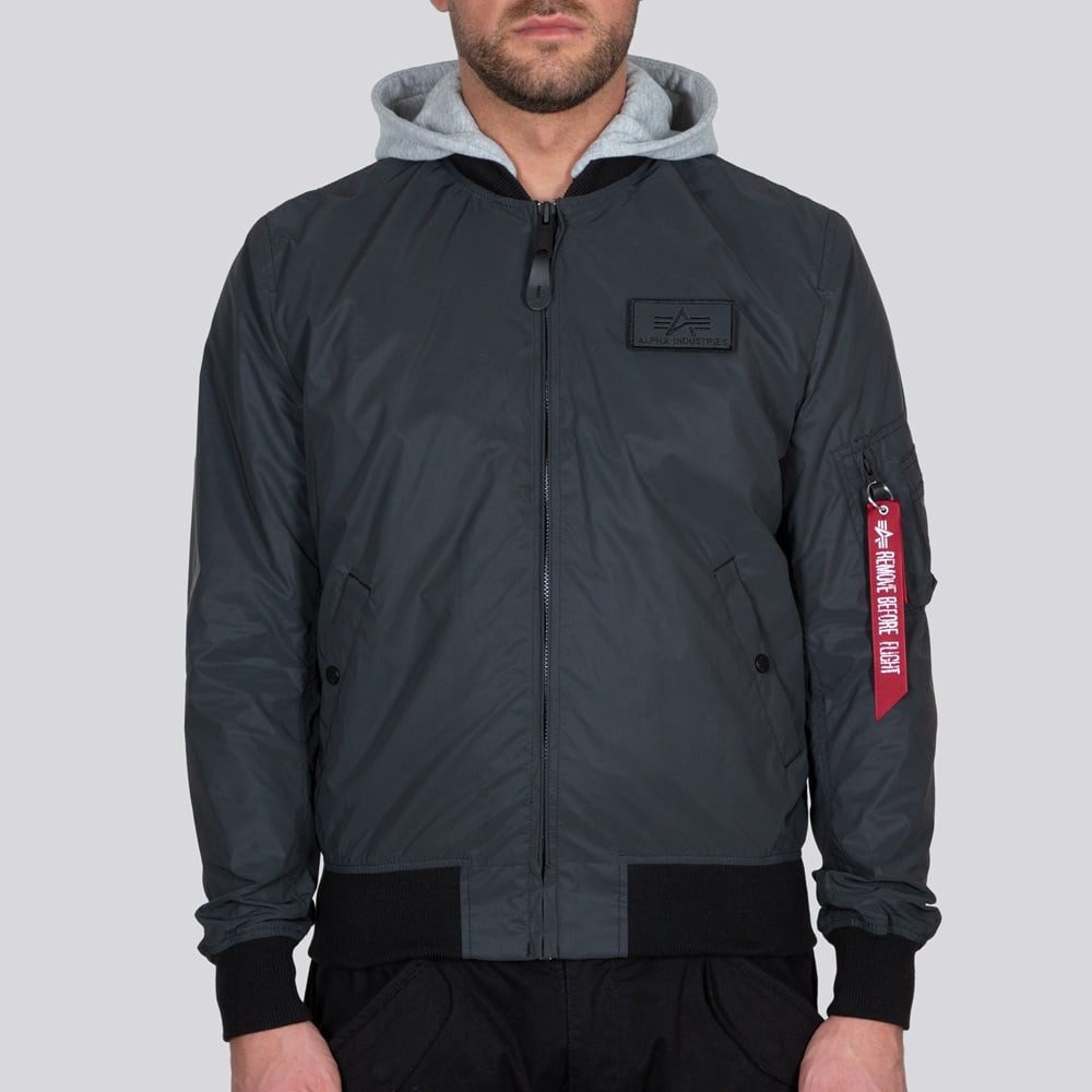 Alpha Industries Funktionsjacke Fliegerjacke MA-1 LW HD Reflective schwarz günstig online kaufen