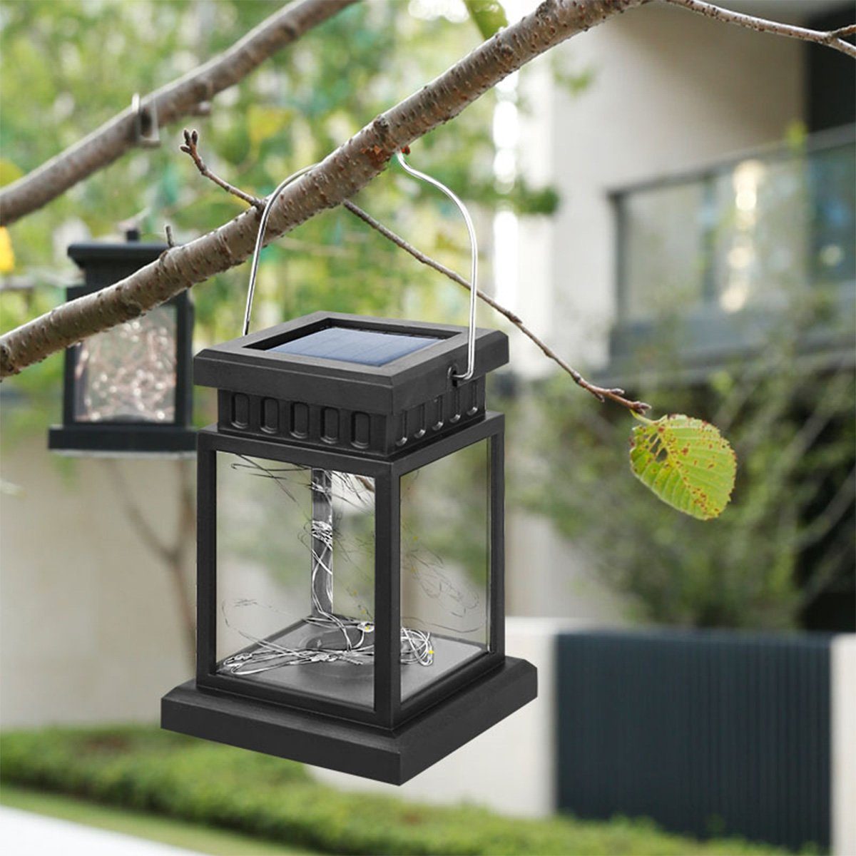 DOPWii LED Gartenleuchte 4 Stück Dekoration Wasserdichte Laterne Gartenlampe Solarlichter