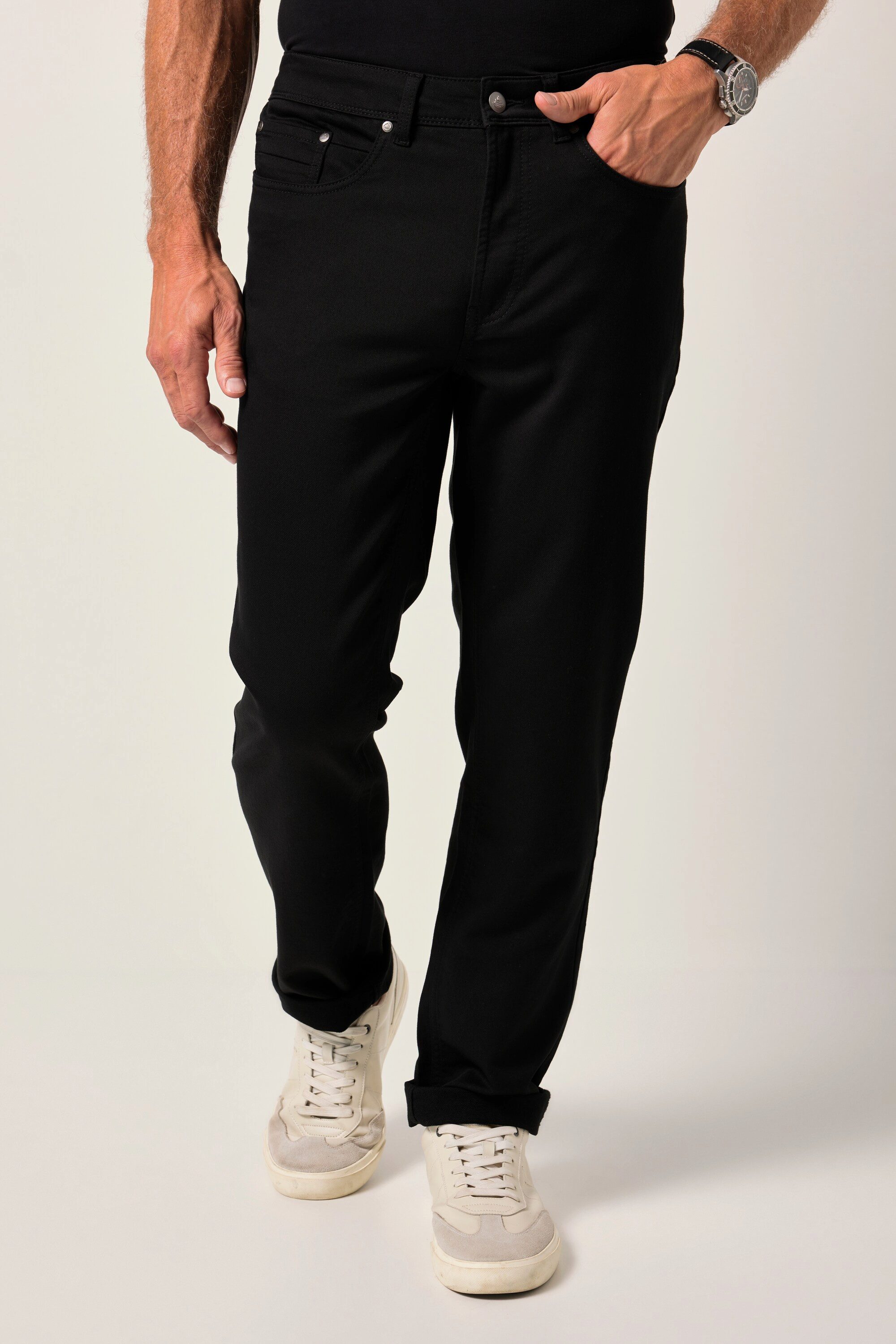Boston Park 5-Pocket-Jeans Boston Park Jeans Black Denim Straight Fit günstig online kaufen