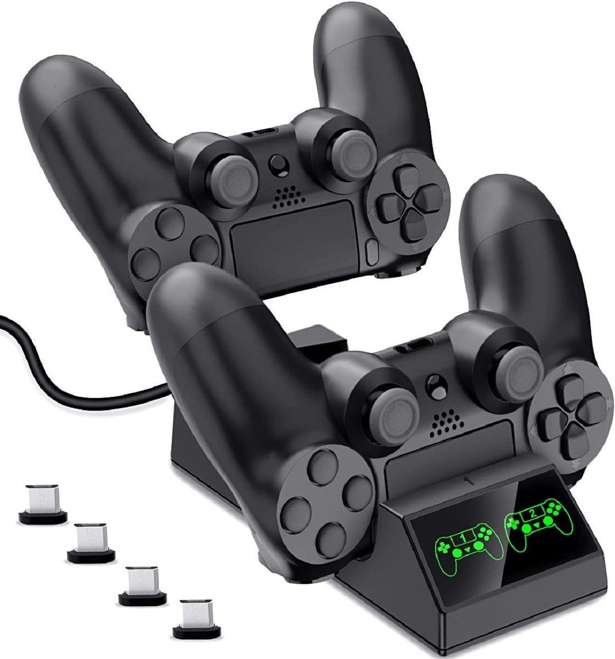 COFI 1453 PS4 Dual USB Schnellladestation mit LED-Anzeige Controller-Ladestation