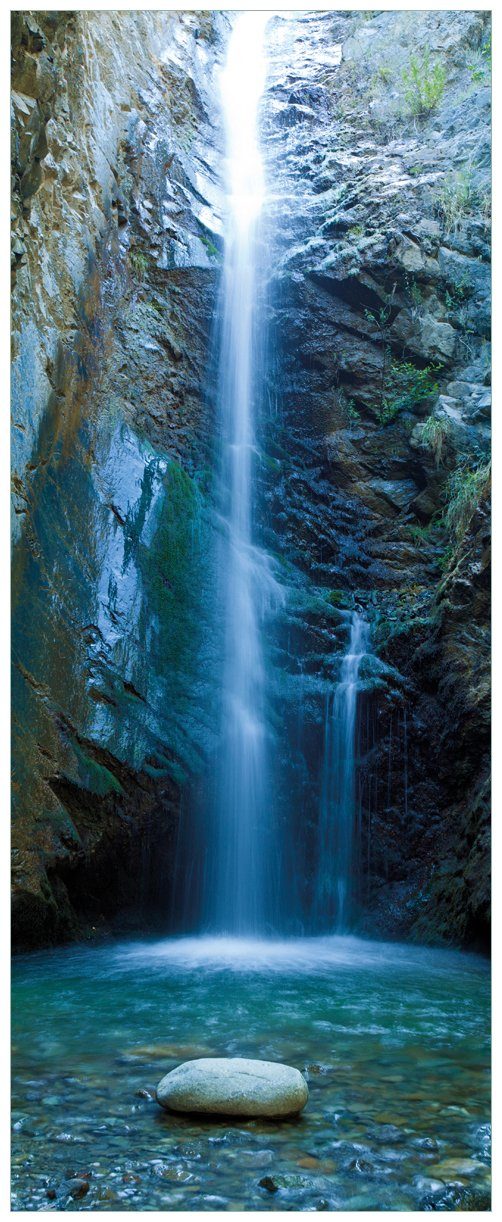 Wallario Glasbild, Wasserfall bei Sonneneinfall, in günstig online kaufen