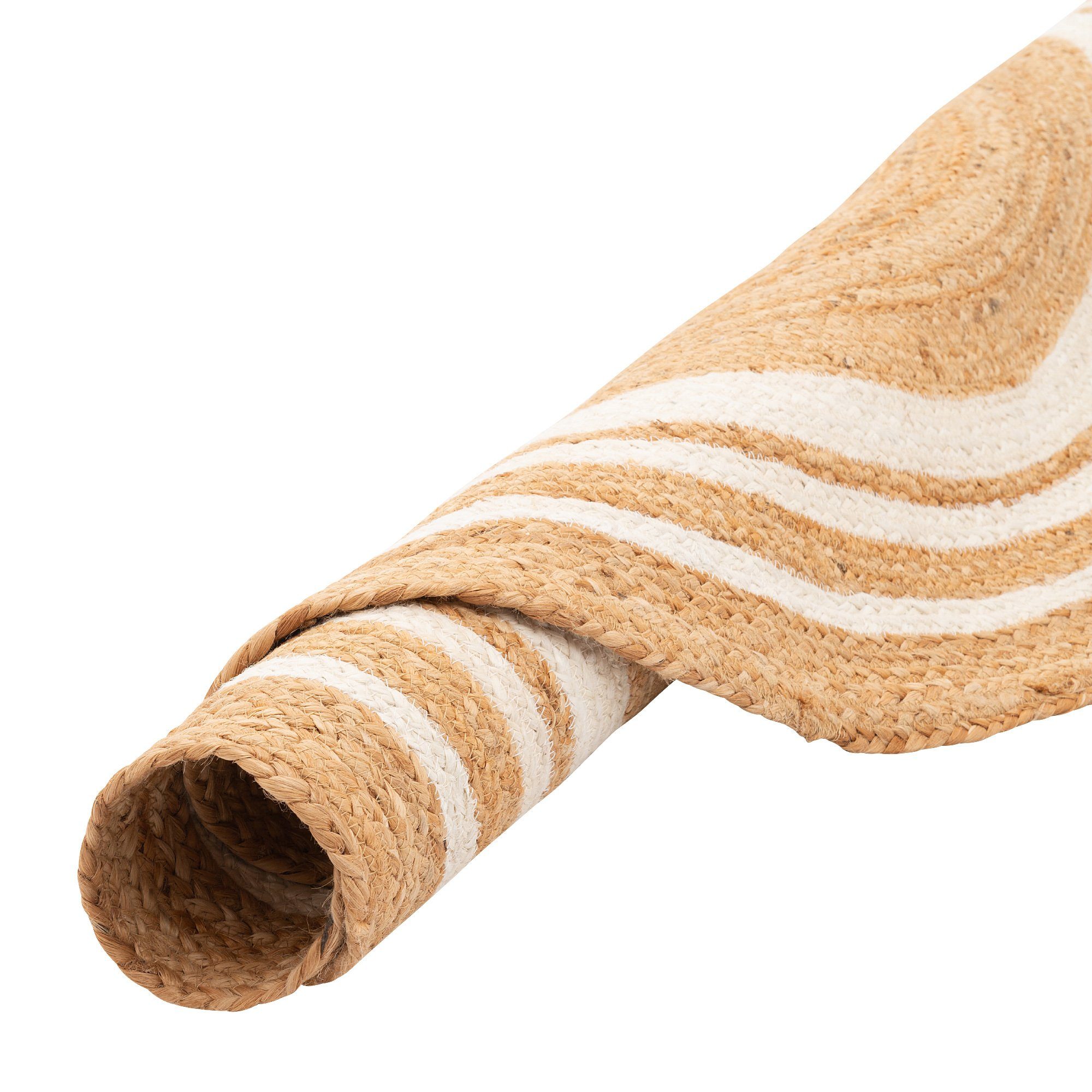 Pergamon Sisalteppich Naturfaser Teppich Jute Salsa Streifen Rund, Rund, Höhe: 8 mm – Bild 4 von 5