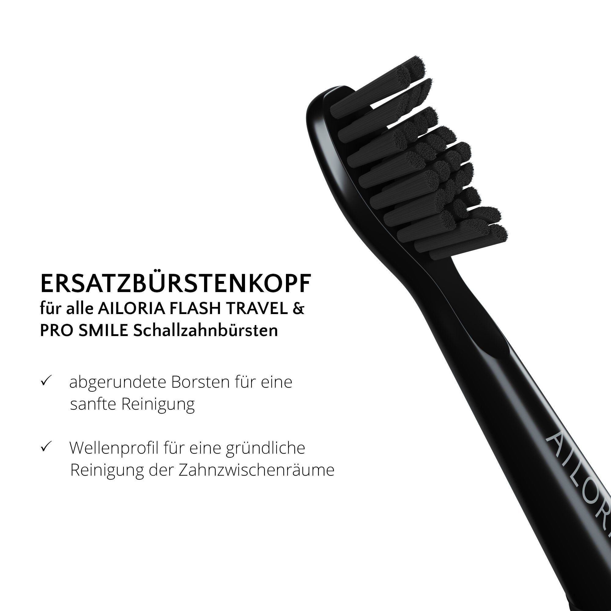 AILORIA Aufsteckbürsten FLASH TRAVEL Ersatzbürstenköpfe 6er Set, 6er Set