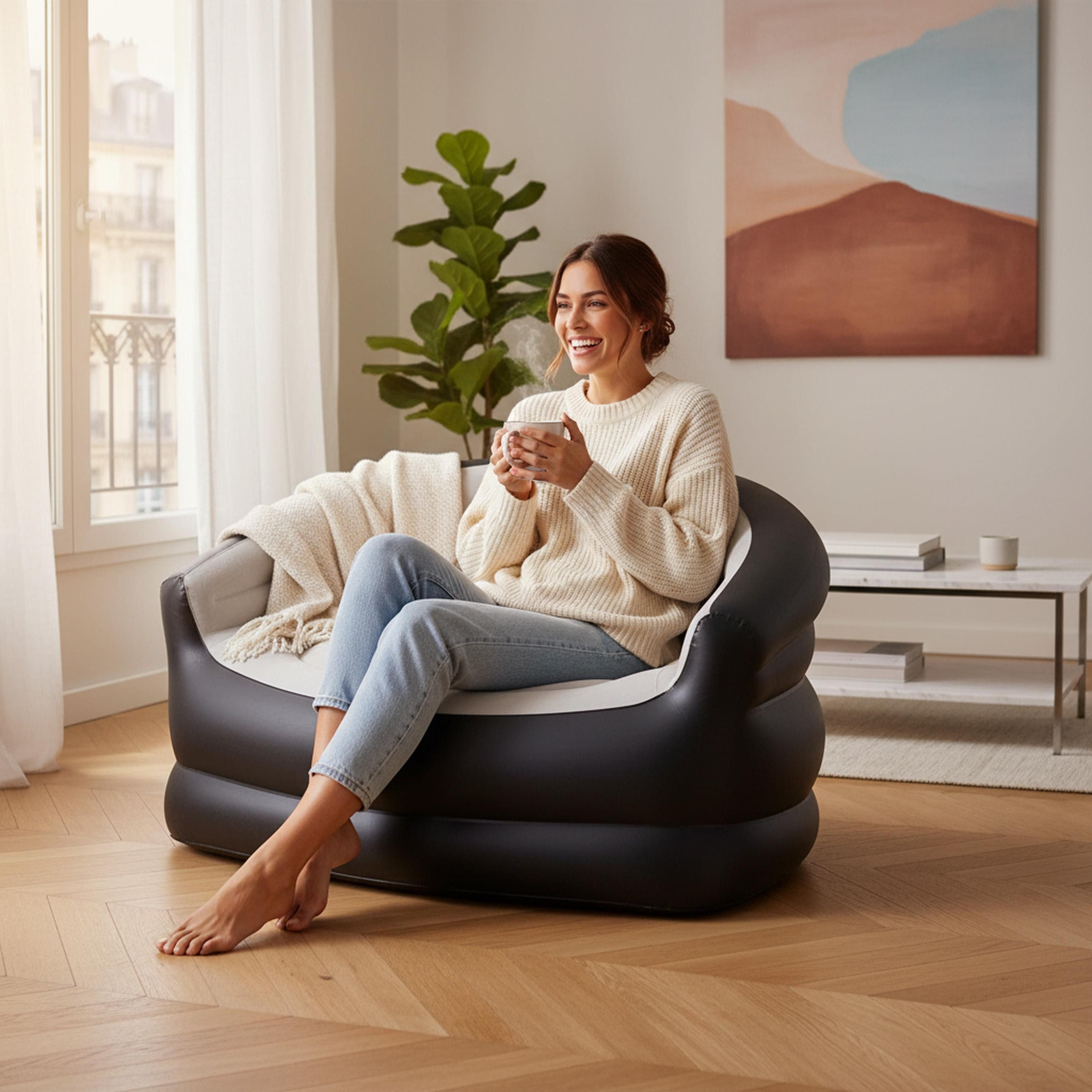 Avenli Luftsofa Avenli aufblasbares Sofa 138 x 87 x 71 cm, (Avenli aufblasbares Sofa, Luftsofa aufblasbar 138x87x71 cm), Rückenlehne für hervorragende Stabilität und Sitzkomfort