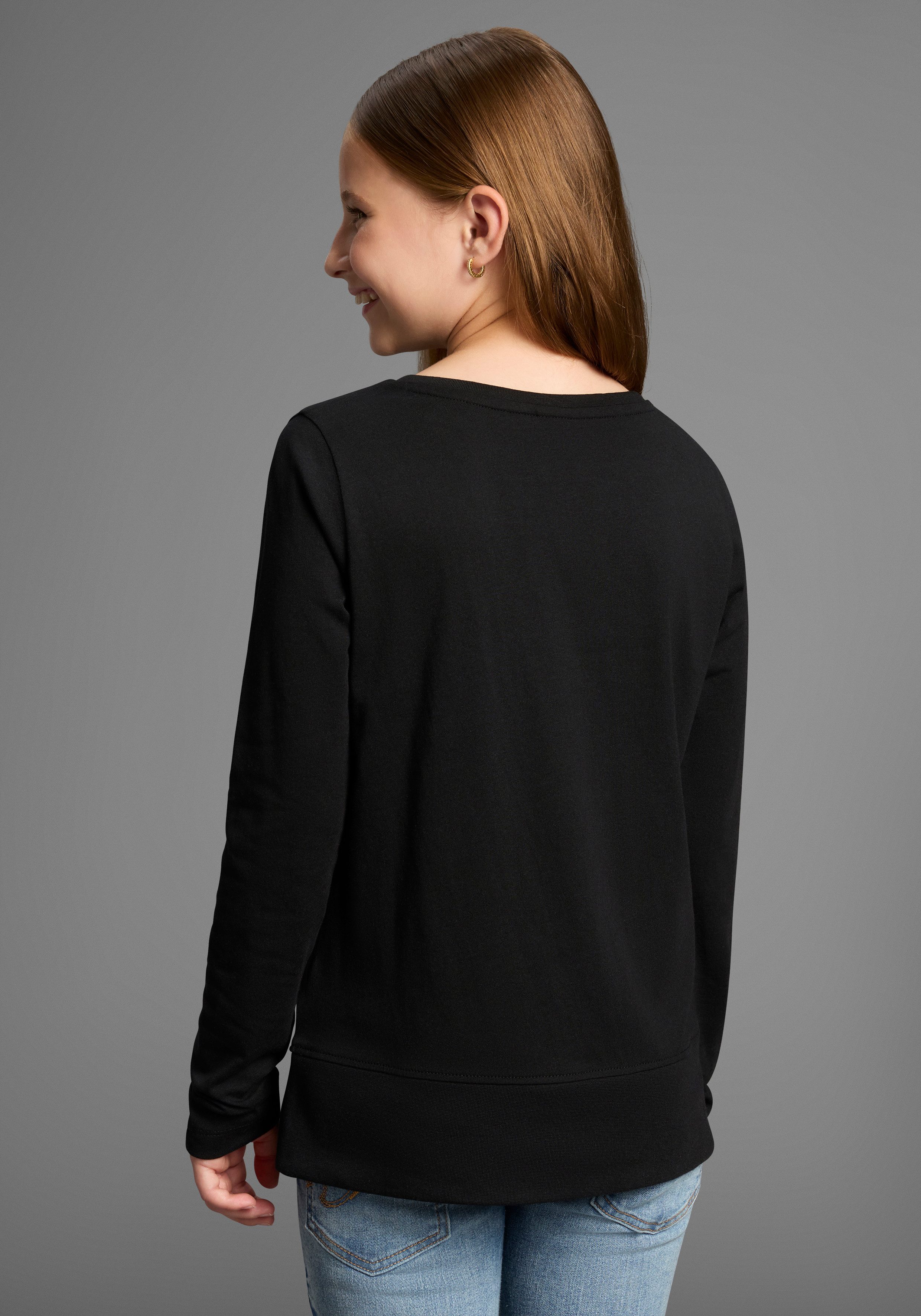 KangaROOS Langarmshirt mit coolem Colourblocking, mit günstig online kaufen