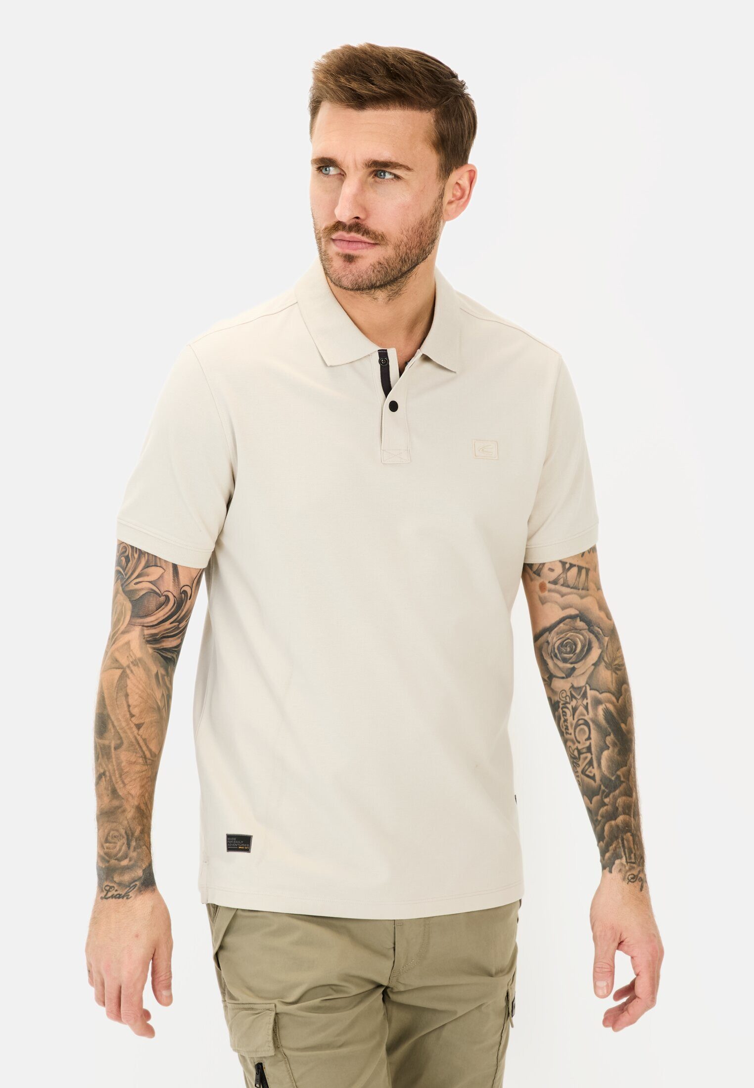camel active Poloshirt aus einem Baumwollmix Kurzarm Polo Shirts_Poloshirt günstig online kaufen