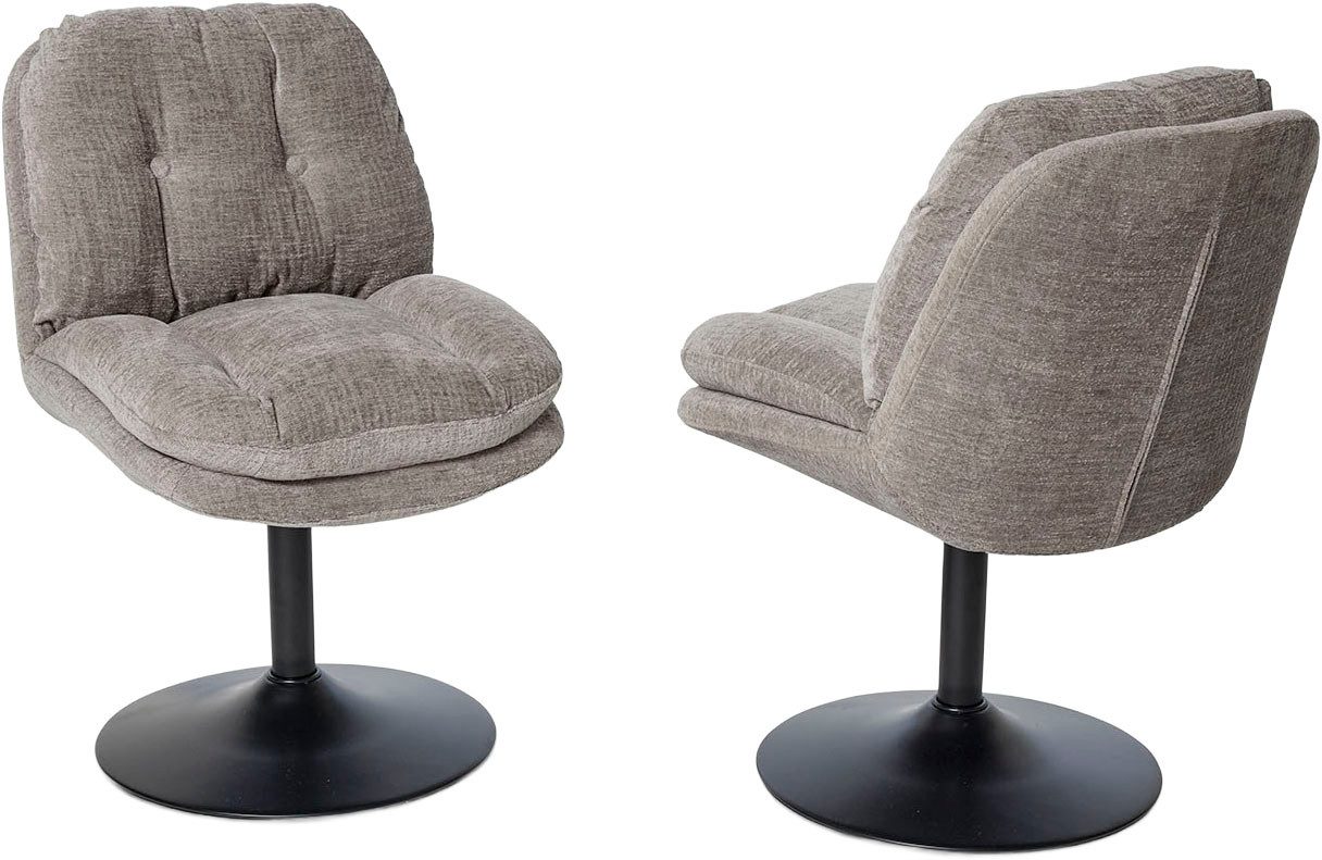 Jahnke Schalenstuhl KISS TWIST DUO, 2er Set, drehbar, gepolstert, Metallgestell, B:50,5xT:62xH:80 cm