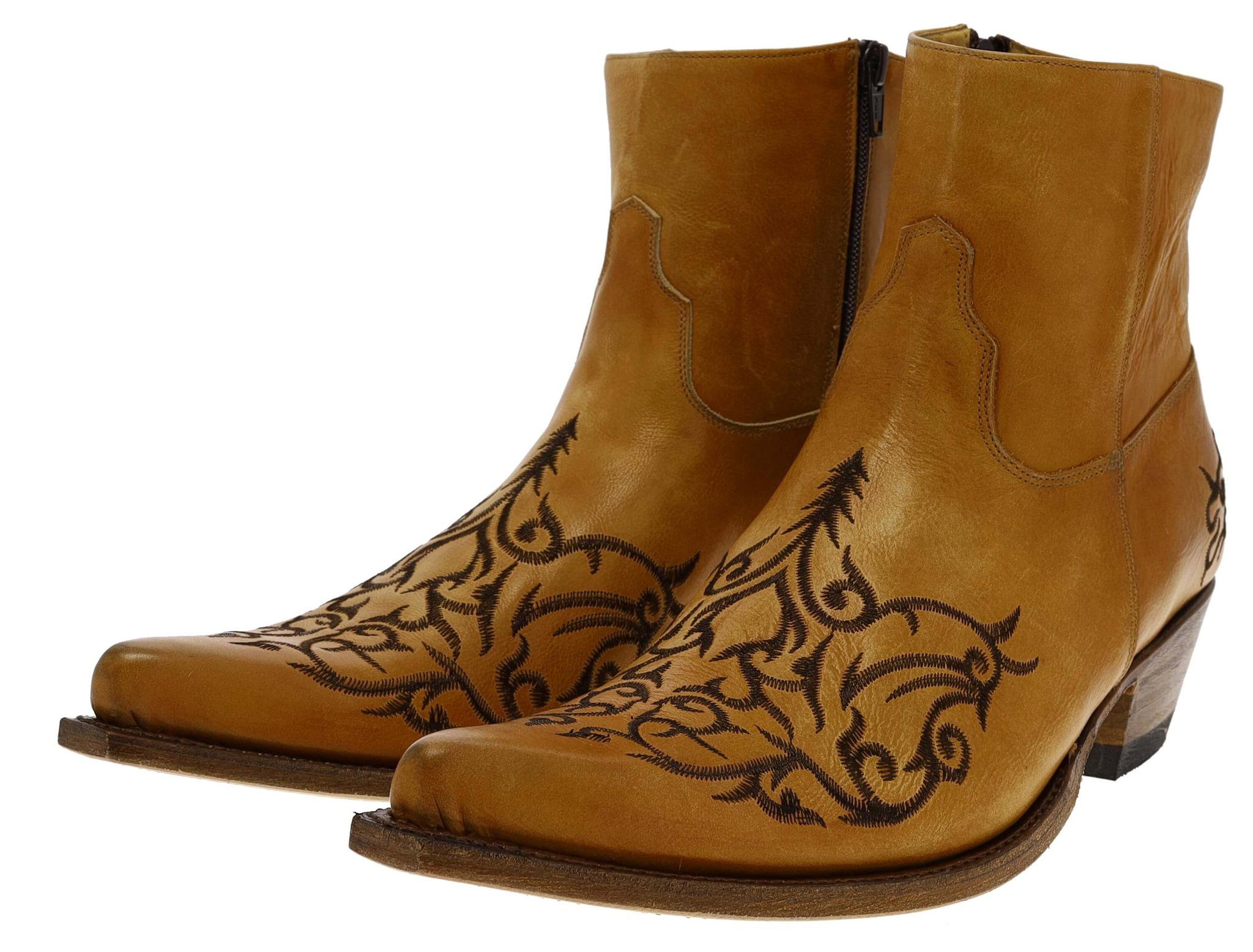 Sendra Boots JAVIE 7216 Braun Westernstiefelette Rahmengenähte Westernstiefelette