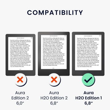 kwmobile E-Reader-Hülle kwmobile Klapphülle für Kobo Aura H2O Edition 1, Schutzhülle e-Reader - Hülle eReader - Hellblau