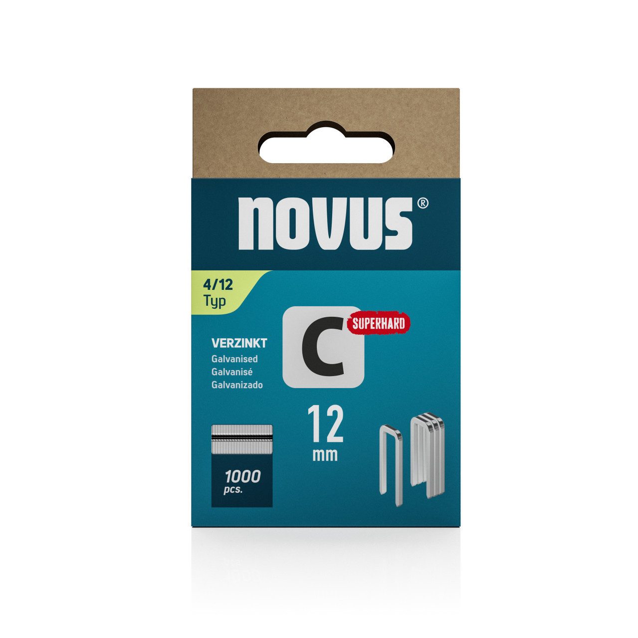 NOVUS Tackerklammer Novus Tackerklammer Typ 4 12 mm 1000 Stück