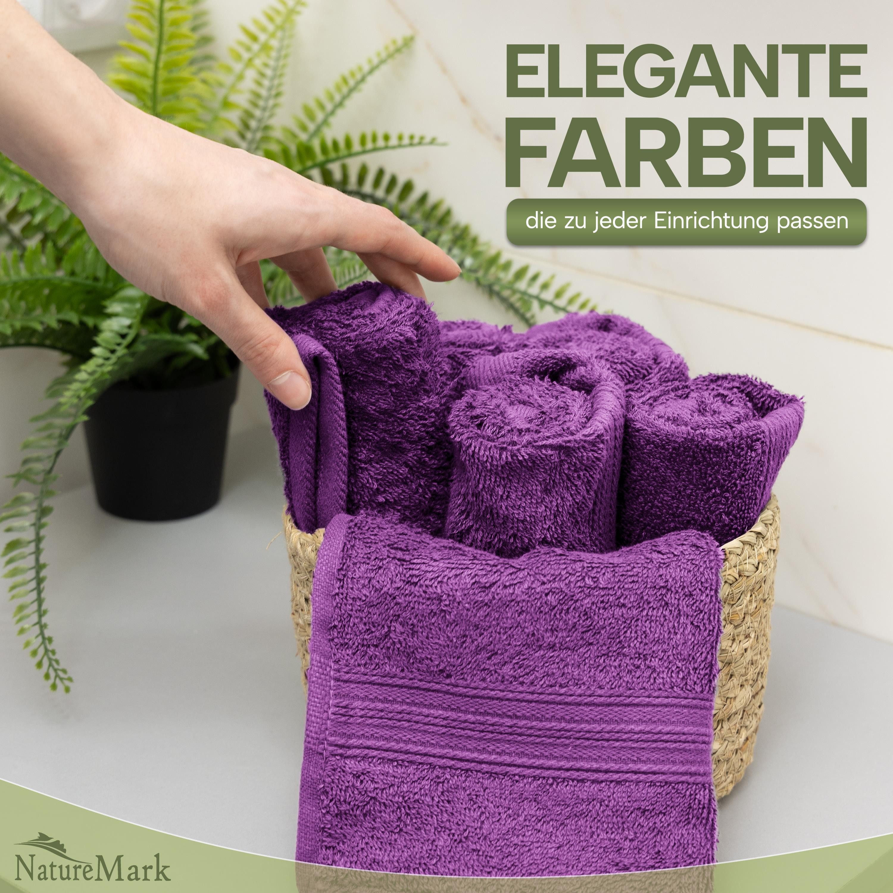 NatureMark Gästehandtuch Gästetuch 500gsm, 100% Baumwolle günstig online kaufen