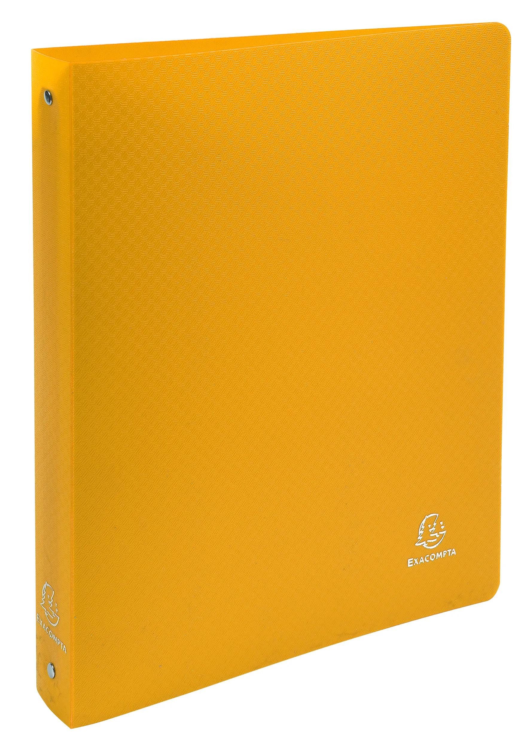 EXACOMPTA Ringbuchmappe 20x Ringbuch PP 700µ 4 Ringen Rücken 40mm A4 Überbreite Gelb 512809E, PP Ringbücher