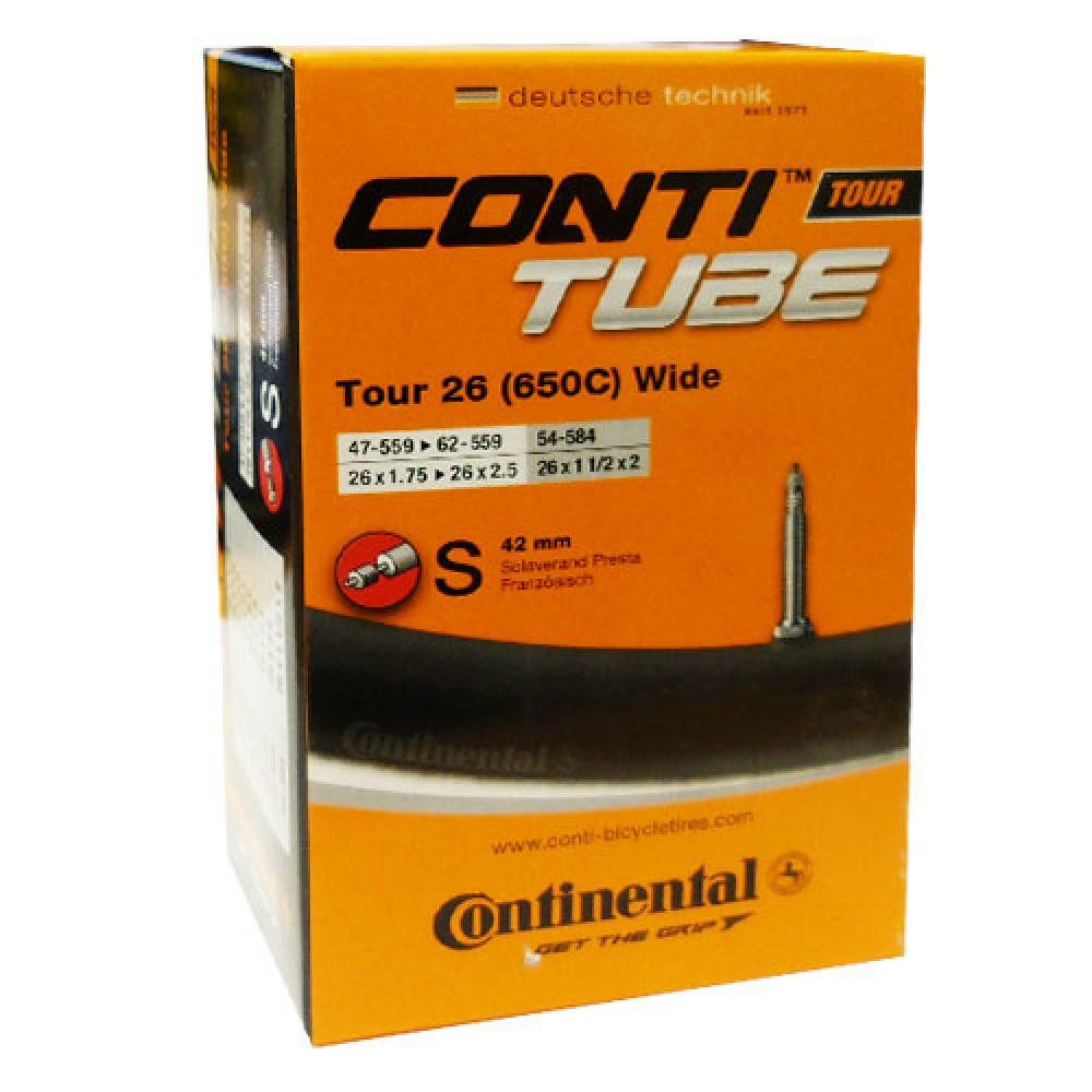 Fahrradschlauch Continental Schlauch Conti 26x1.75-2.50" 47-62/ 559 S42, TOUR 26 wide