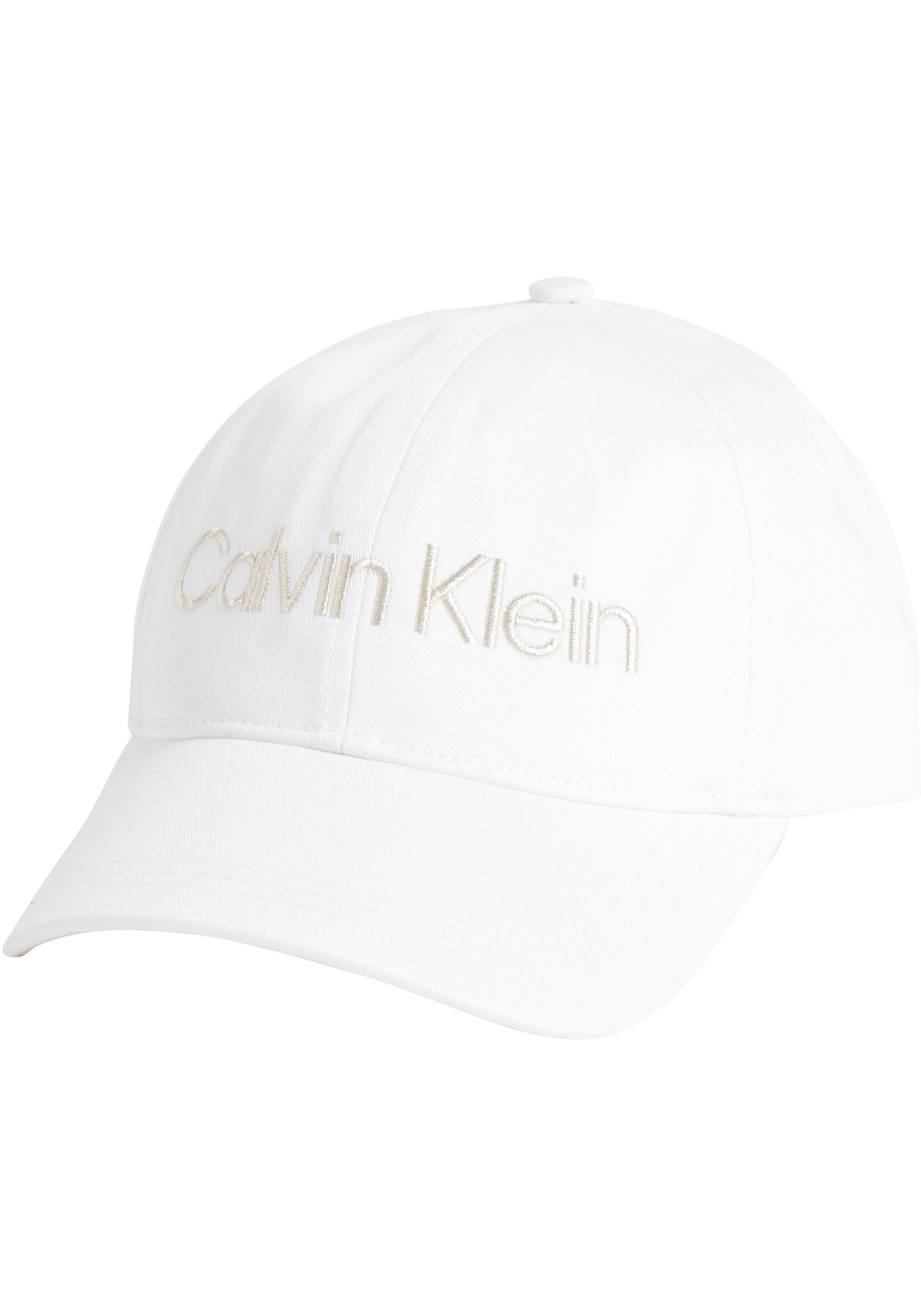 Calvin Klein Baseball Cap CK MUST MINIMUM LOGO mit Klemmverschluss weiß | Baseball Caps