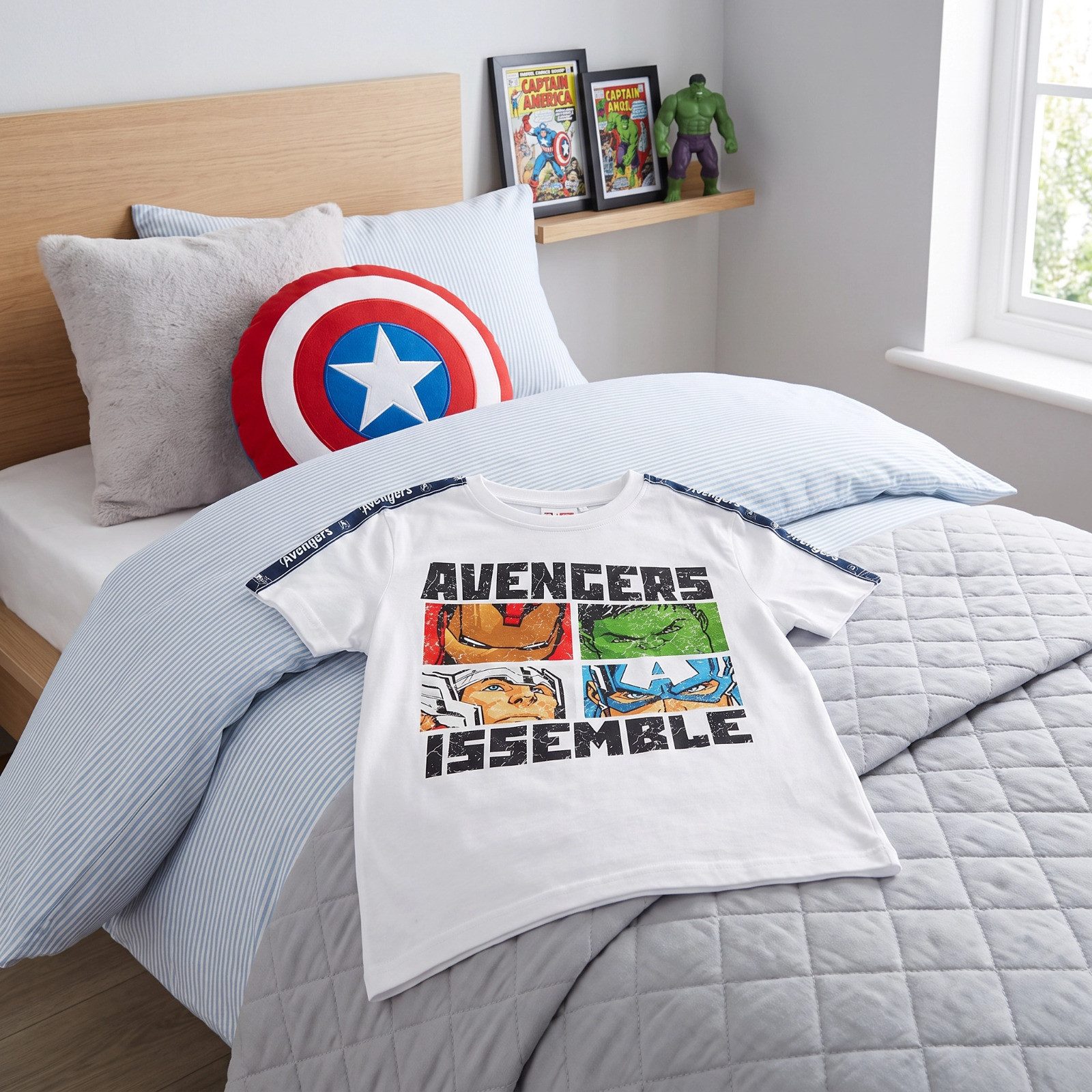 MARVEL Print-Shirt Marvel Avengers Kinder kurzarm T-Shirt Jungen Hulk Iron Man