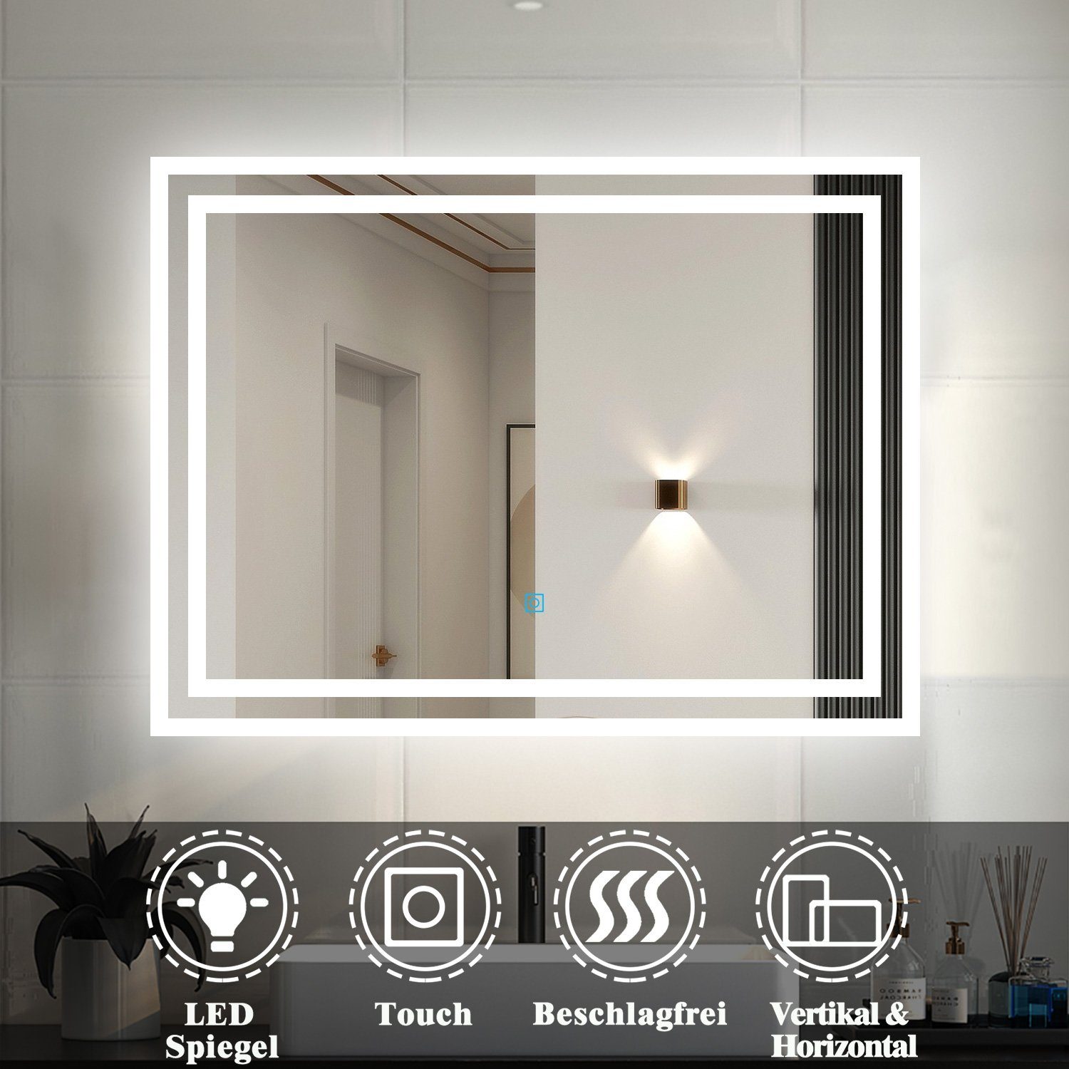 duschspa Badspiegel Wandspiegel mit LED Beleuchtung günstig online kaufen