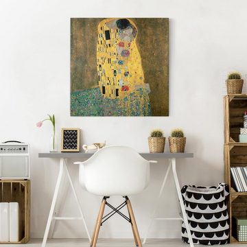 Bilderdepot24 Leinwandbild Kunstdruck Jugendstil Gustav Klimt Der Kuß gold Bild auf Leinwand XXL, Kunst & Malerei, Bild auf Leinwand; Leinwanddruck in vielen Größen