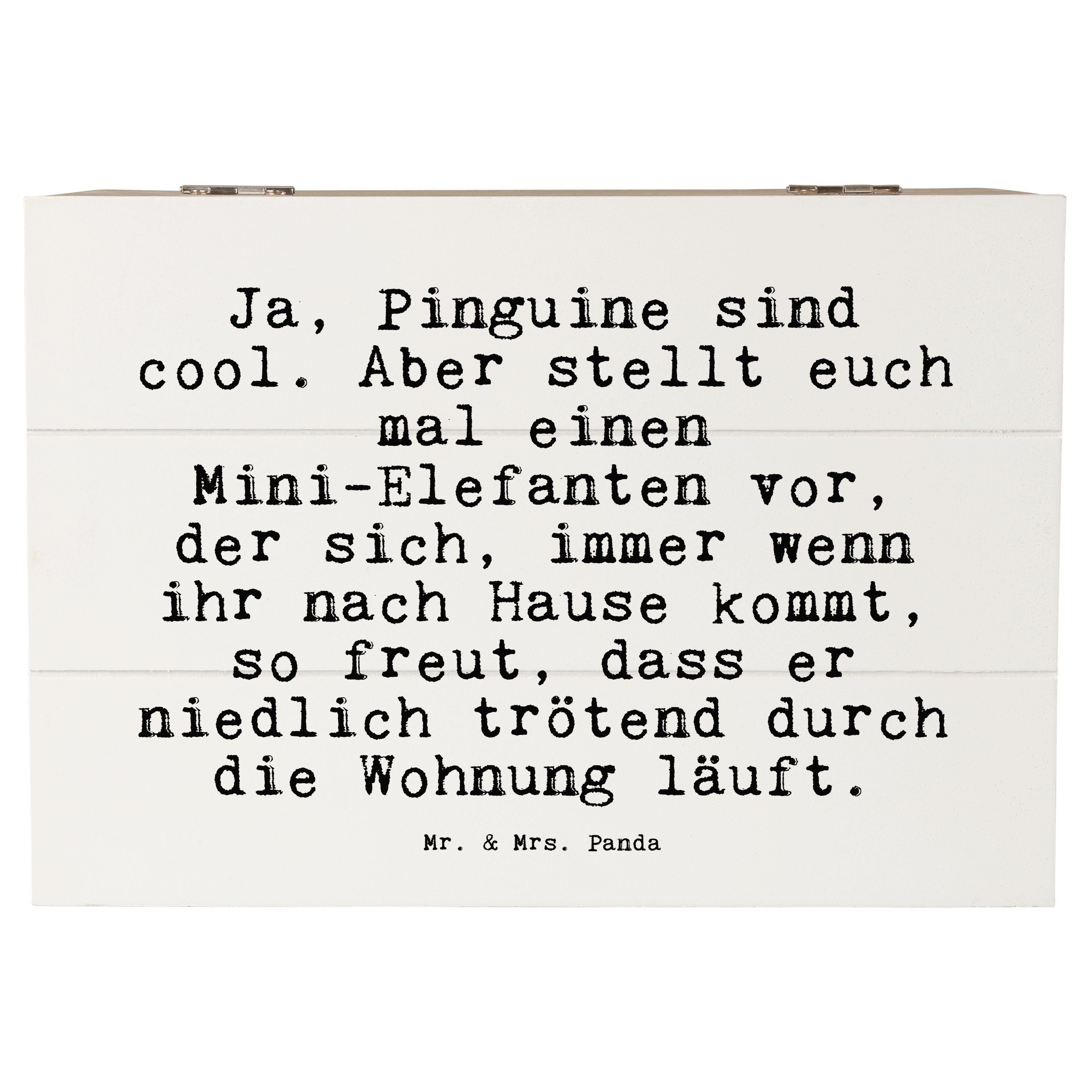 Mr. & Mrs. Panda Dekokiste »Ja, Pinguine sind cool.... Weiß