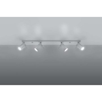 etc-shop LED Deckenspot, Leuchtmittel nicht inklusive, Deckenleuchte Deckenlampe 4-flammig Weiß verstellbare Spots L 80 cm