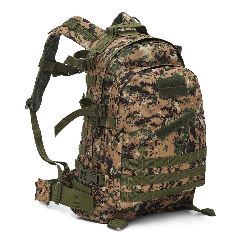NILS CAMP Tagesrucksack Militärrucksack Trekkingrucksack Outdoorrucksack (Spar-Set, 1-tlg., 50 x 40 x 17 cm leicht), MOLLE-System, Brust- & Hüftgurt, Klettfläche