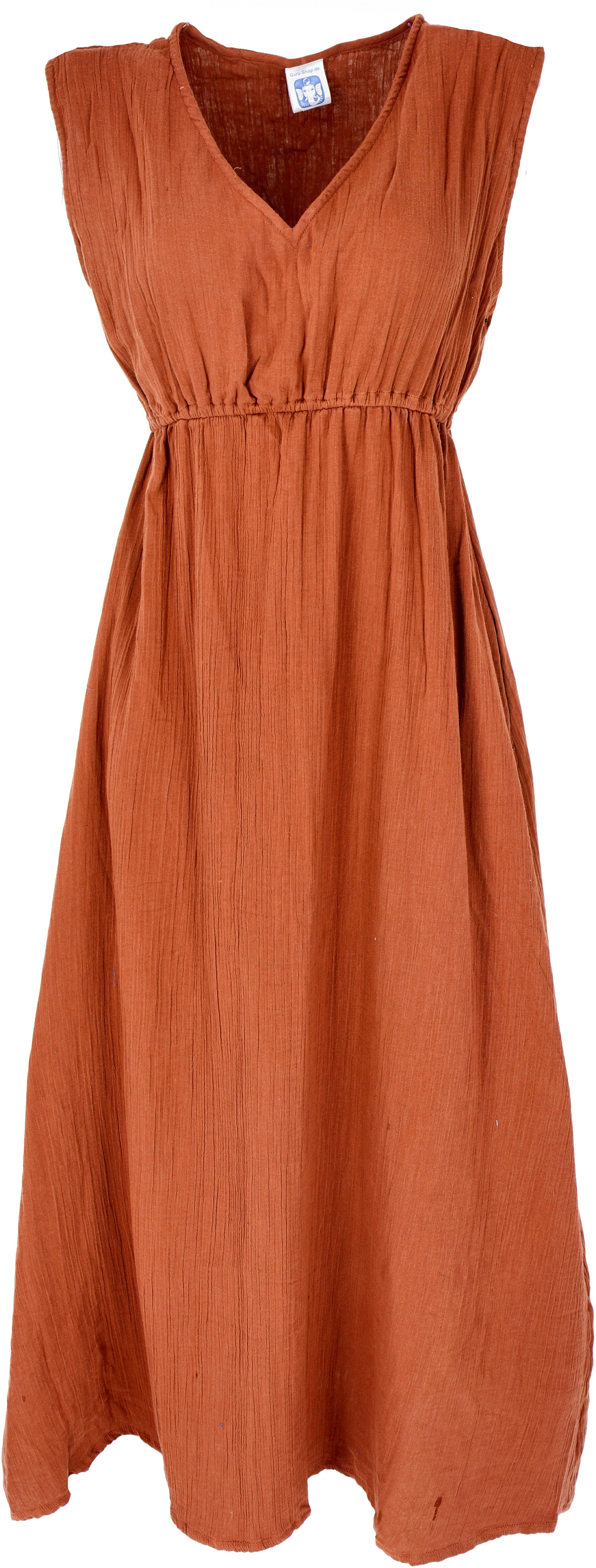 Guru-Shop Midikleid Boho Sommerkleid, luftiges Baumwollkleid ...