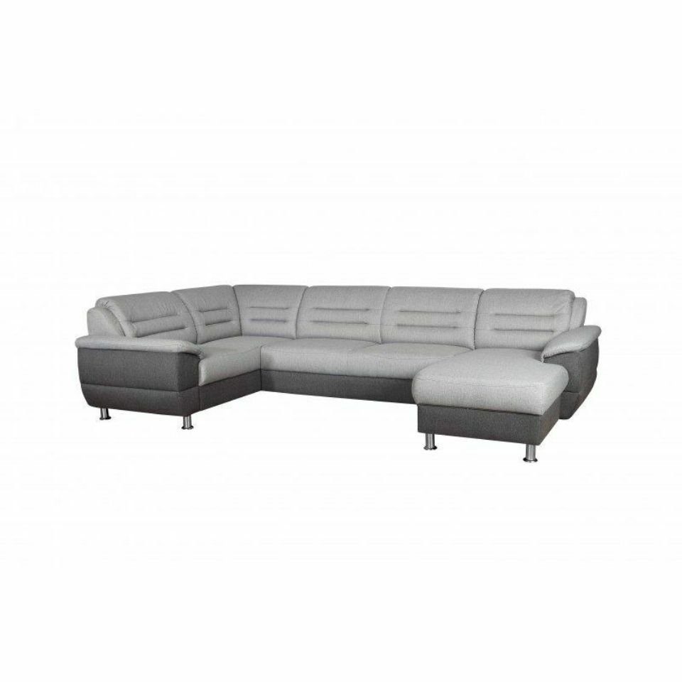 JVmoebel Sofa Graues Designer Ecksofa Sofa Bettfunktion Couch Polster Sitzecke, Made in Europe