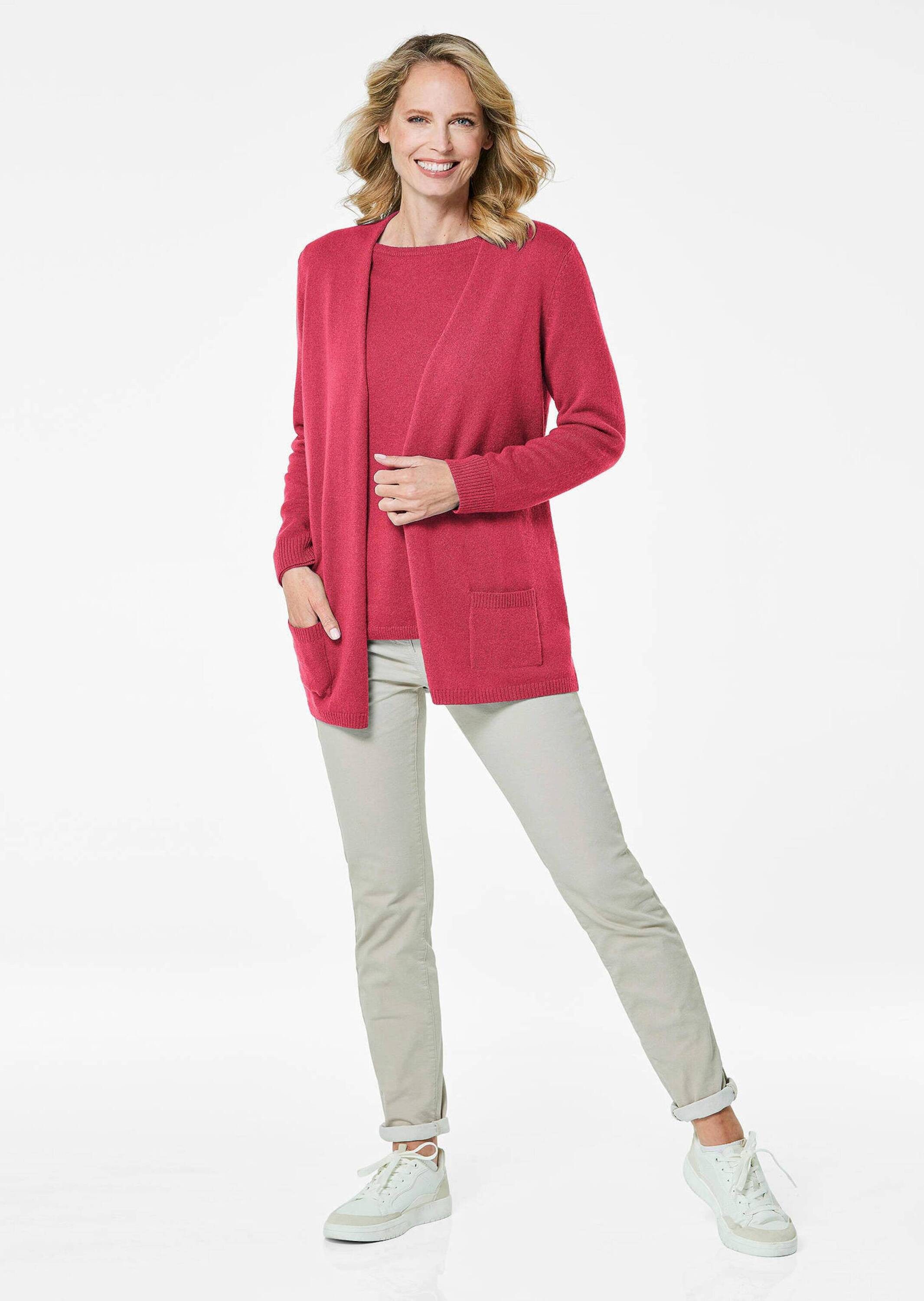 GOLDNER Strickjacke Kurzgröße: Kuschelweiche Kaschmir-Strickjacke günstig online kaufen