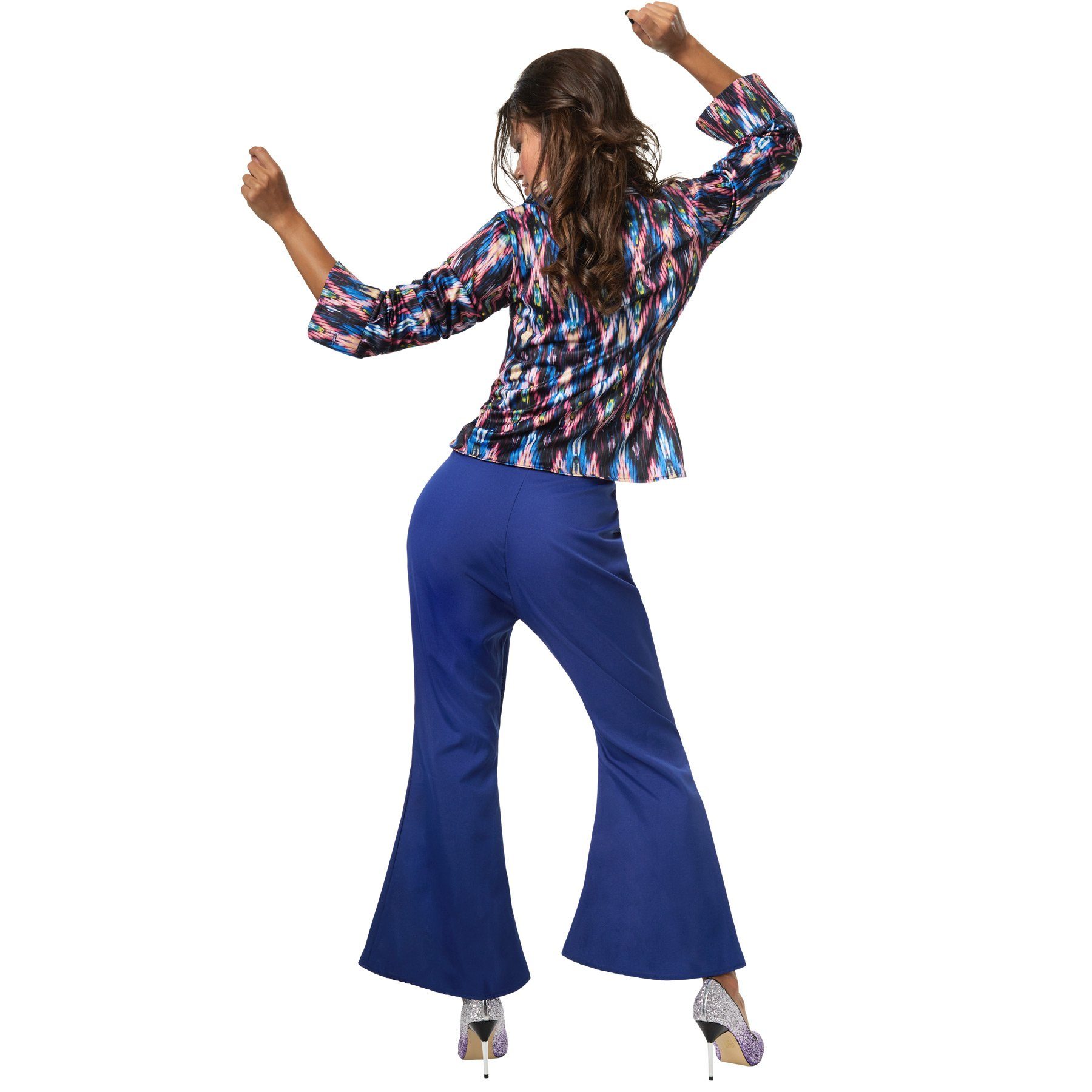 dressforfun Hippie-Kostüm Frauenkostüm Disco Queen, Zweiteiliges Disco-Kostüm