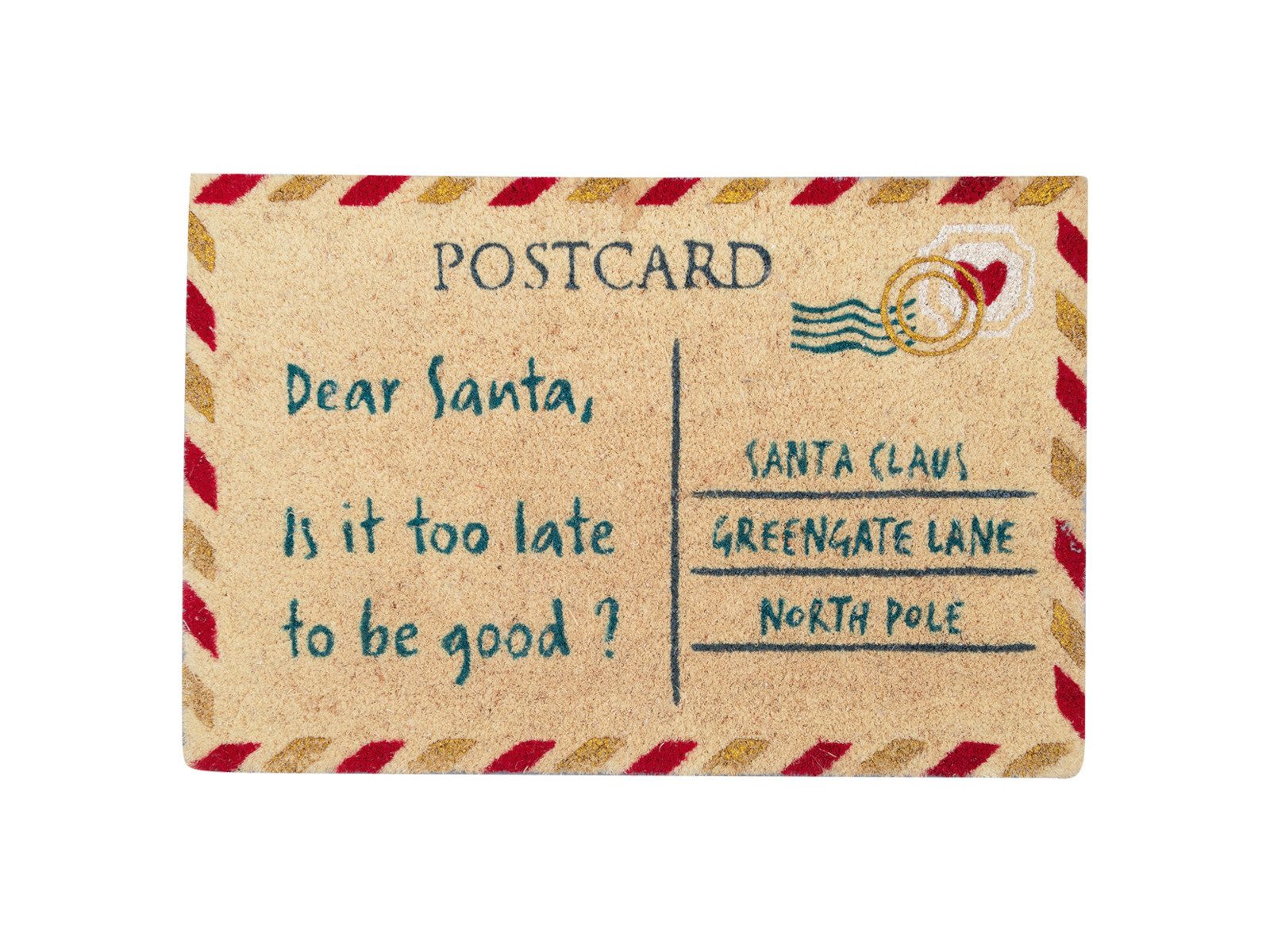 Greengate Fußmatte Xmas letter Fussmatte white 40x60cm, Fussmatte