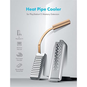 GRAUGEAR Computer-Kühler Heatpipe Kühler für PS5, Kühlkörper für M.2 SSD mit Abdeckung, Kühlkörper, Speicher Kühlung