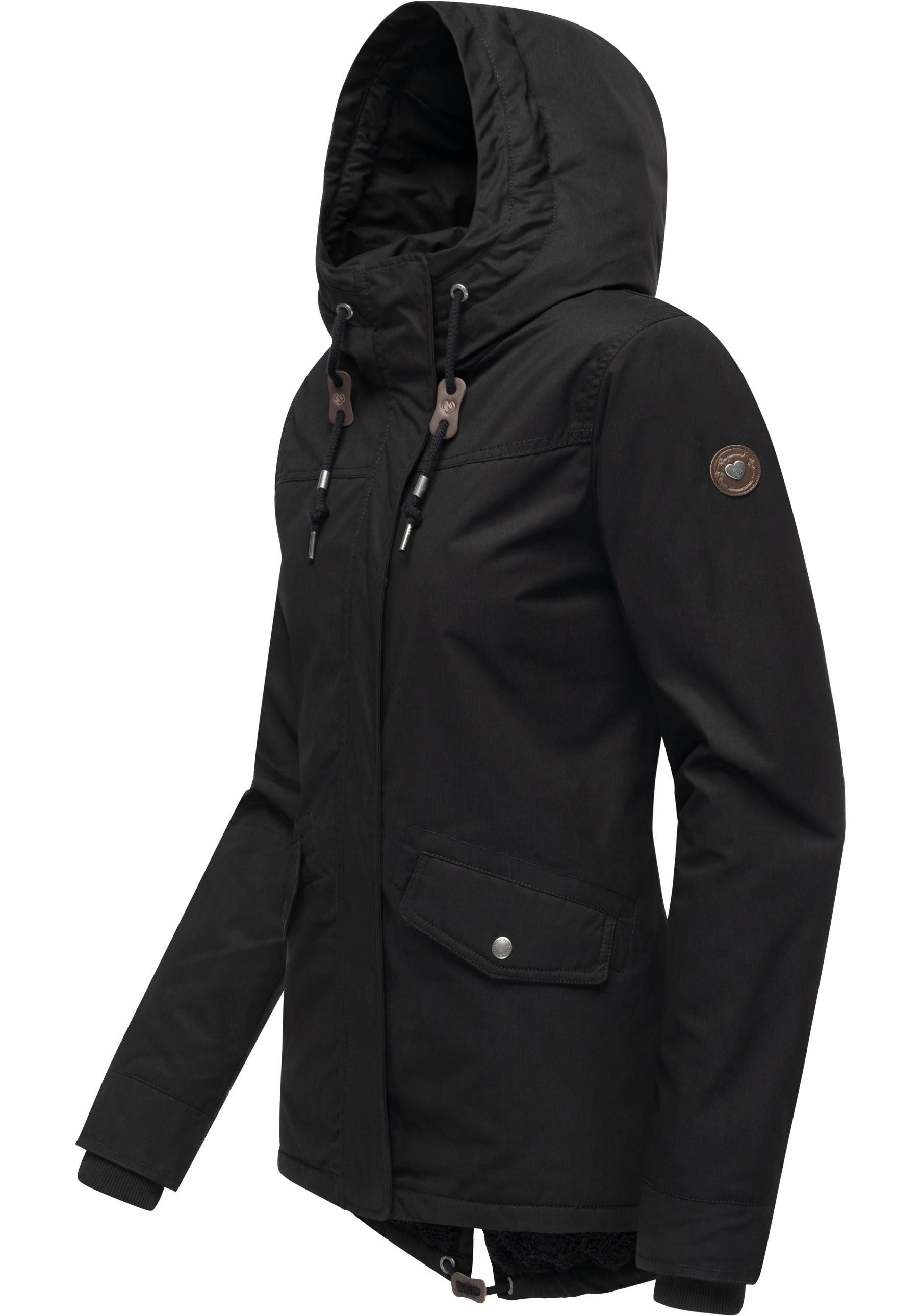 Ragwear Winterjacke Parkker Warm YOUMODO Winter Parka mit kuscheligem Teddy-Innenfutter