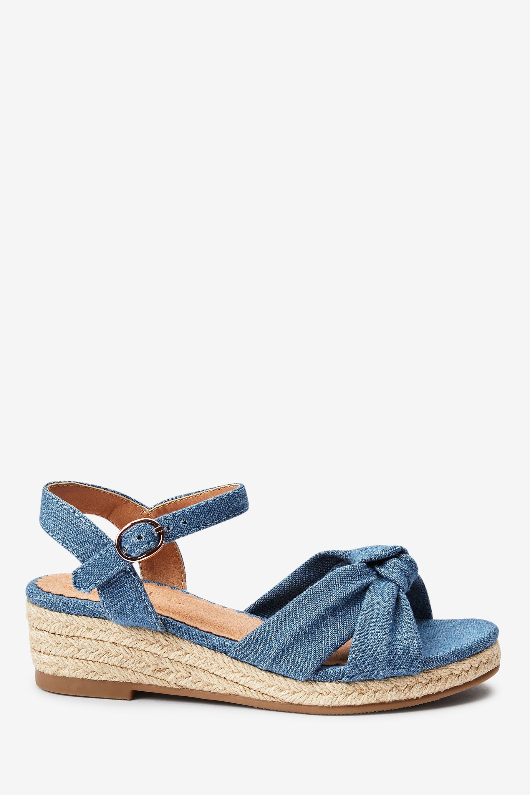 Next Sandalen mit Keilabsatz Knot Denim (1-tlg) Sandale Detail