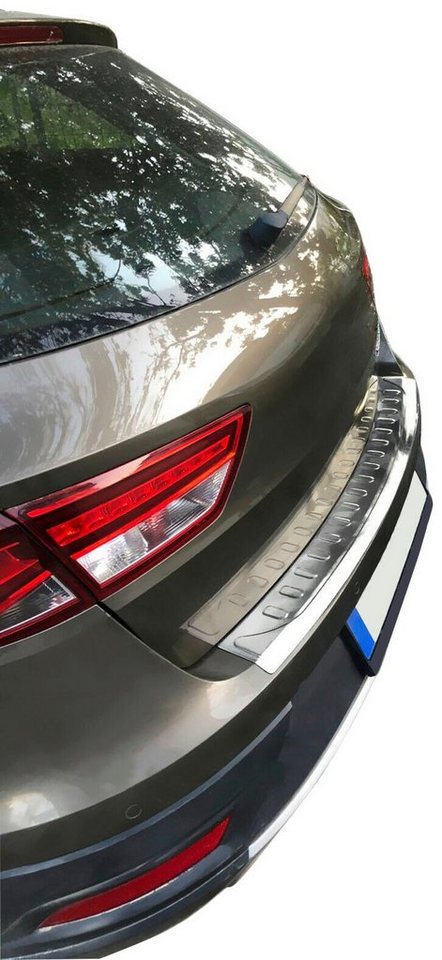 RECAMBO Ladekantenschutz, Zubehör für SEAT LEON ST KOMBI, ab 2014, Edelstahl  chrom poliert, mit Abkantung