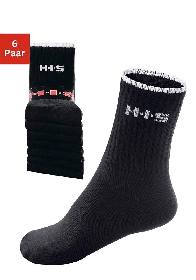 H.I.S Спортивні шкарпетки (Packung, 6-Paar) mit Frottee & verstärkten Belastungszonen