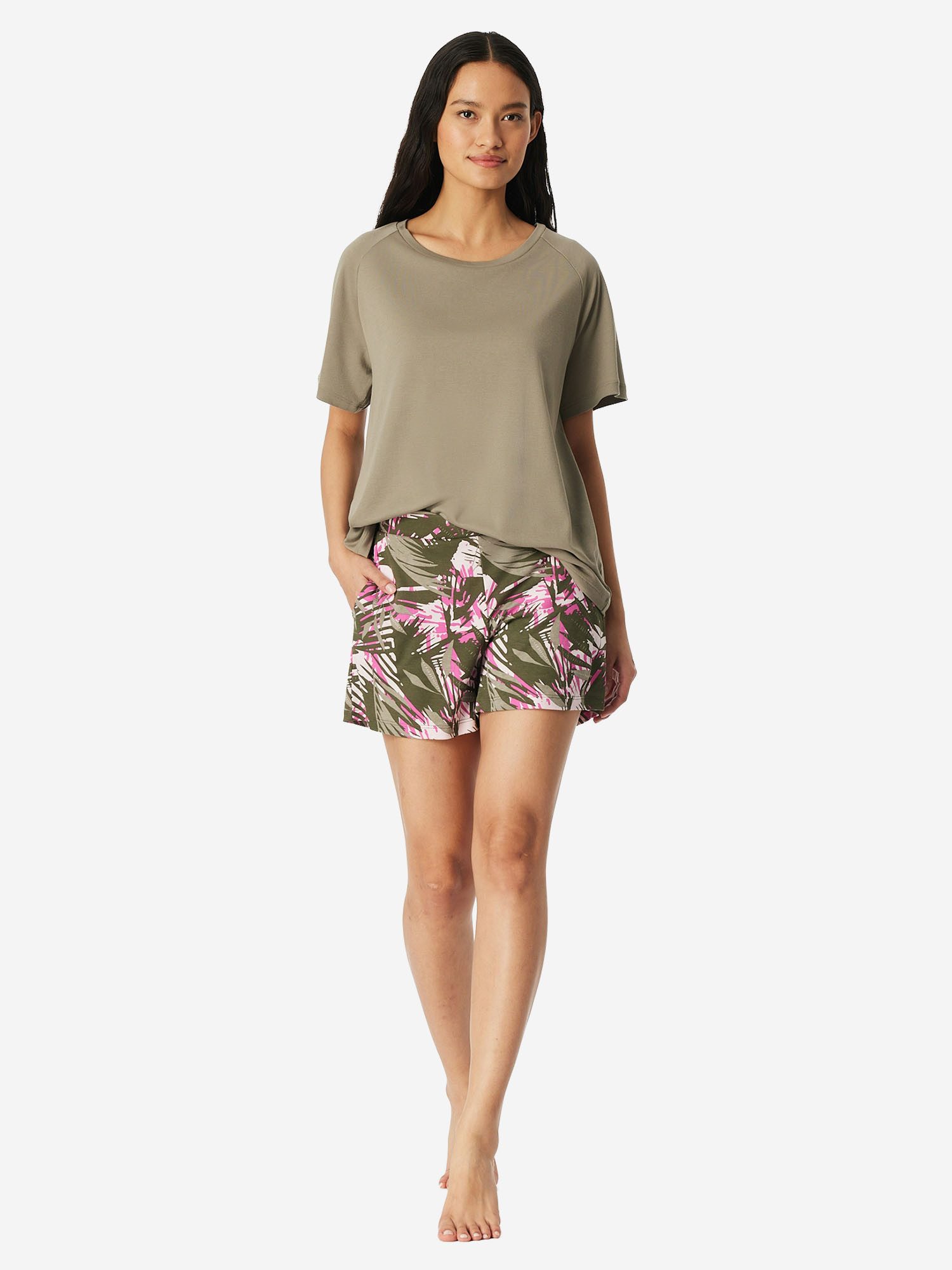 Schiesser Pyjama Modern (2 tlg) Schlafanzug, Pyjama Set, Nachtwäsche