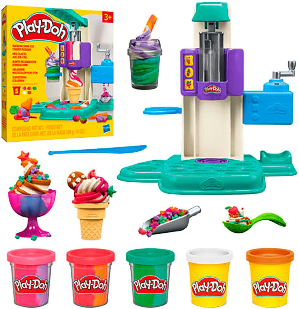 Hasbro Knetform-Set Play-Doh, Bunte Regenbogen Eismaschine günstig online kaufen
