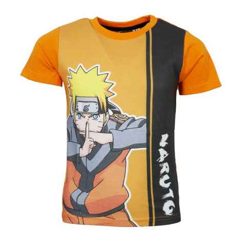 Naruto Print-Shirt Anime Naruto Shippuden Kinder Jungen kurzarm T-Shirt Gr. 104 bis 152, 100% Baumwolle
