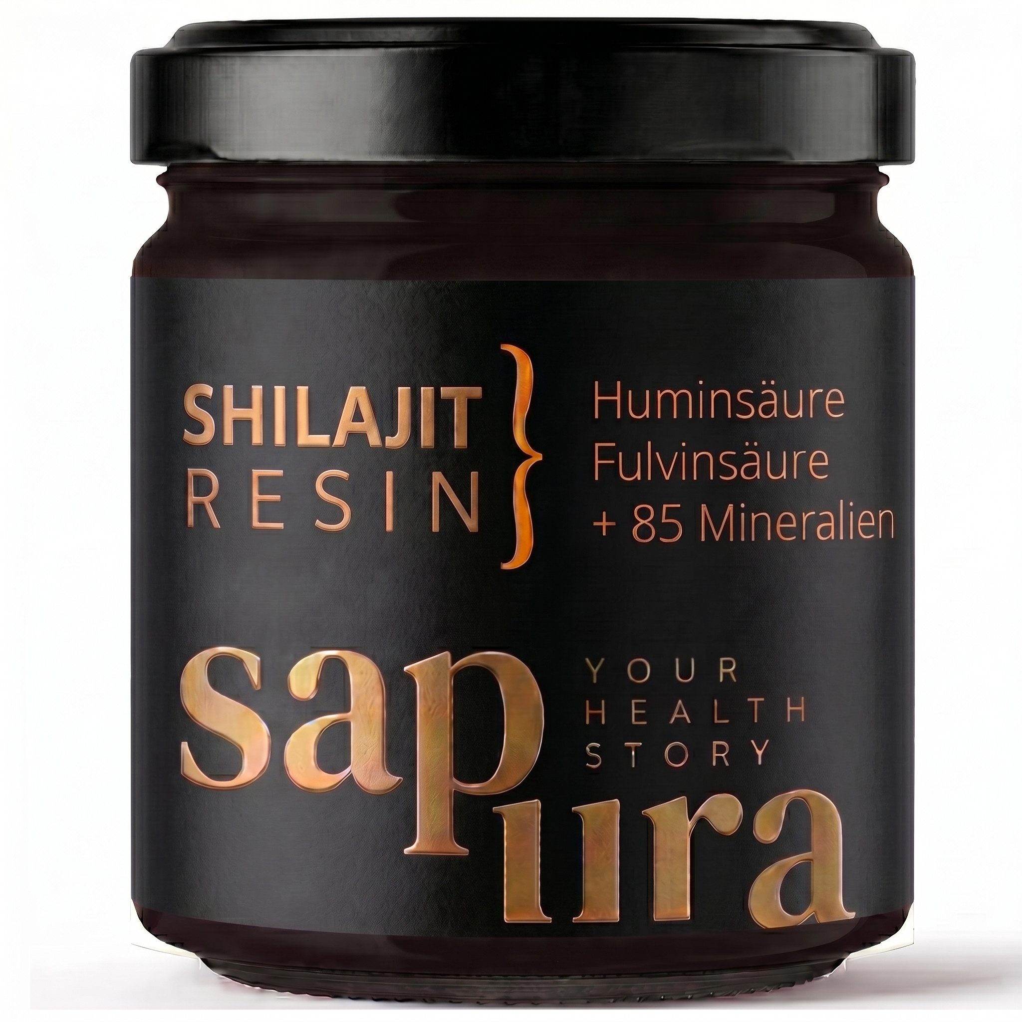 SAPURA Health Shilajit Harz 60g, Inklusive Löffel, Mumijo * Laborgeprüft in DE * Harz, 60 g