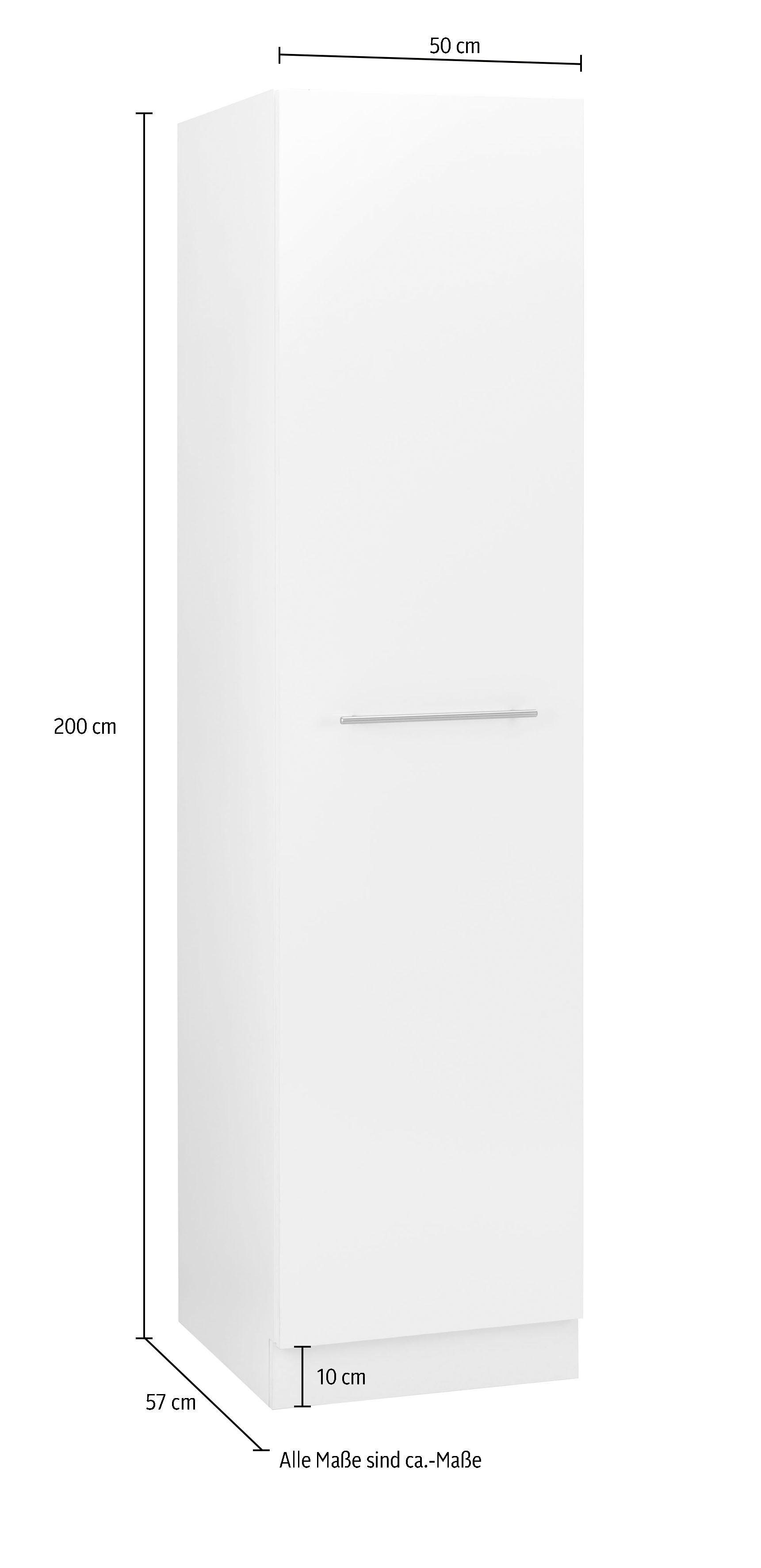 wiho Küchen Seitenschrank weiß/weiß Flexi2