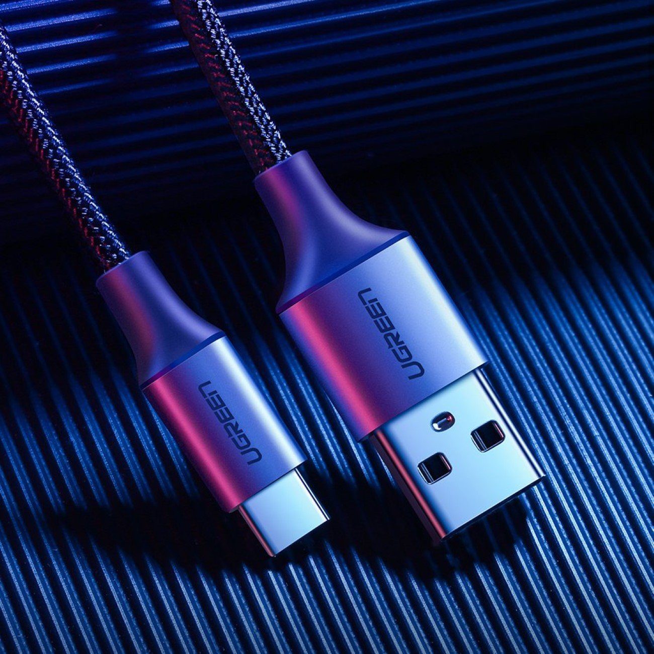 UGREEN Kabel USB-Kabel - USB Type C Quick Charge 3.0 3A grau Smartphone-Kabel, (100 cm)