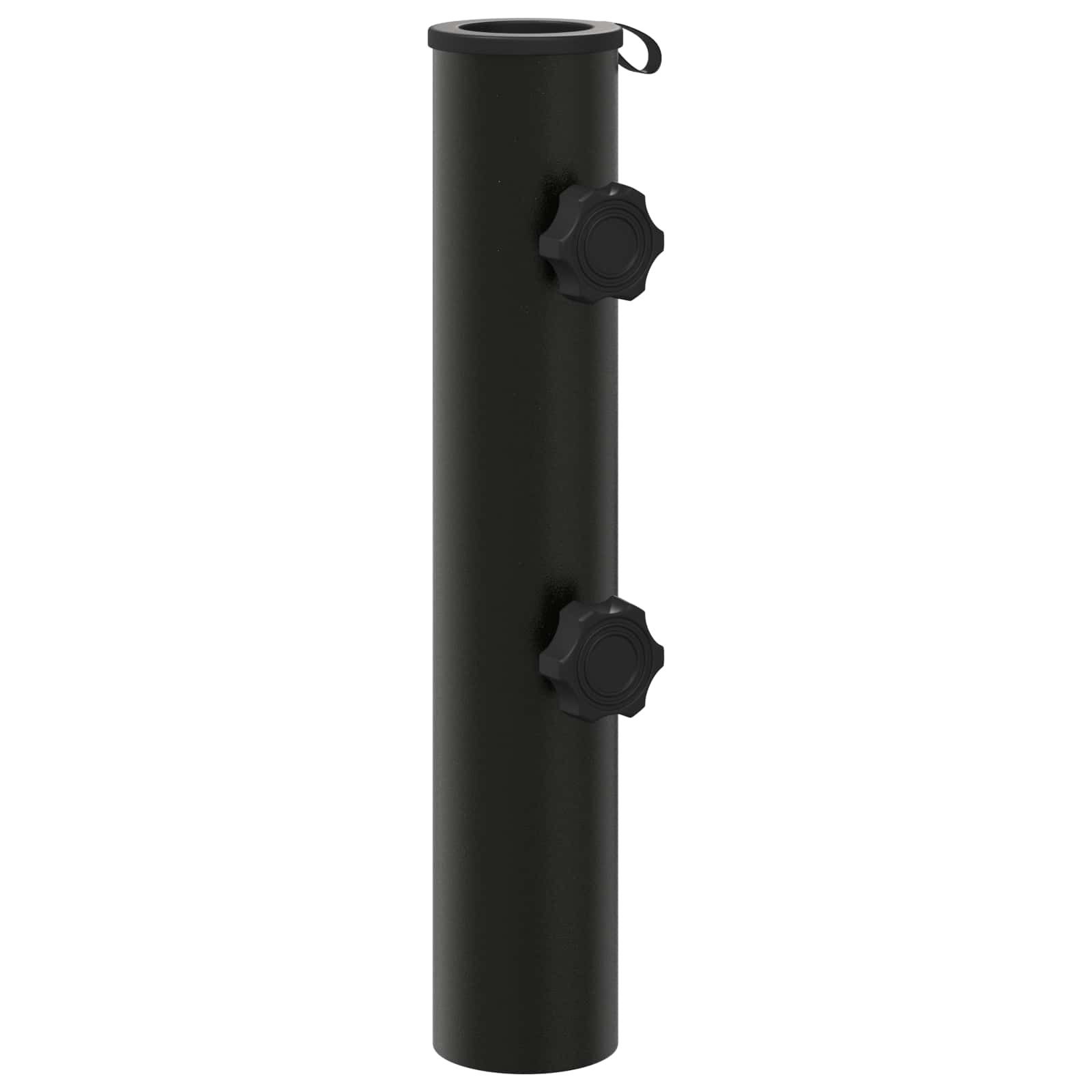 vidaXL Schirmhalter Parasol Fußrohr 0.6 kg Schwarz Eisen for 40-50 mm Pole, 1 tlg.