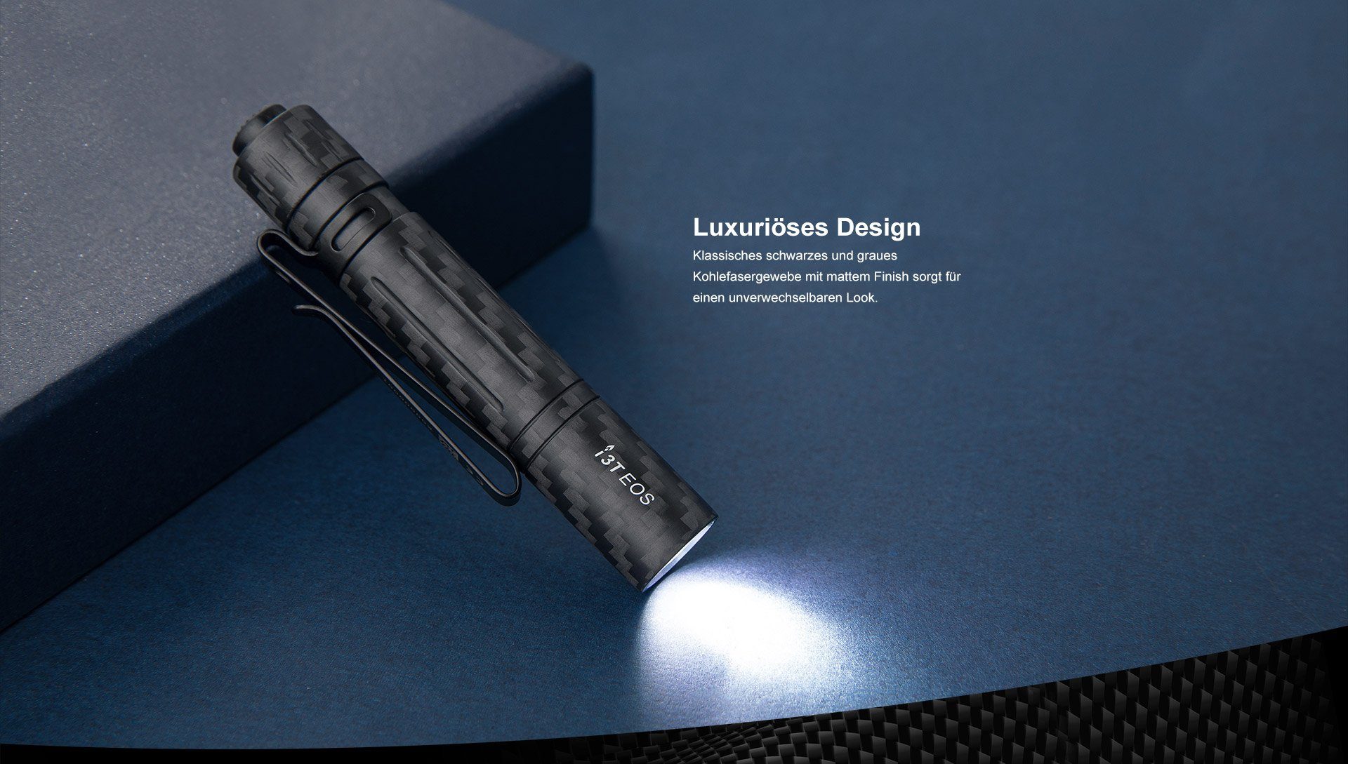 EOS Taschenlampe Taschenlampe 180 Schlüsselbund OLIGHT Reichweite Mini Lumen LED 66m Karbonfaser I3T