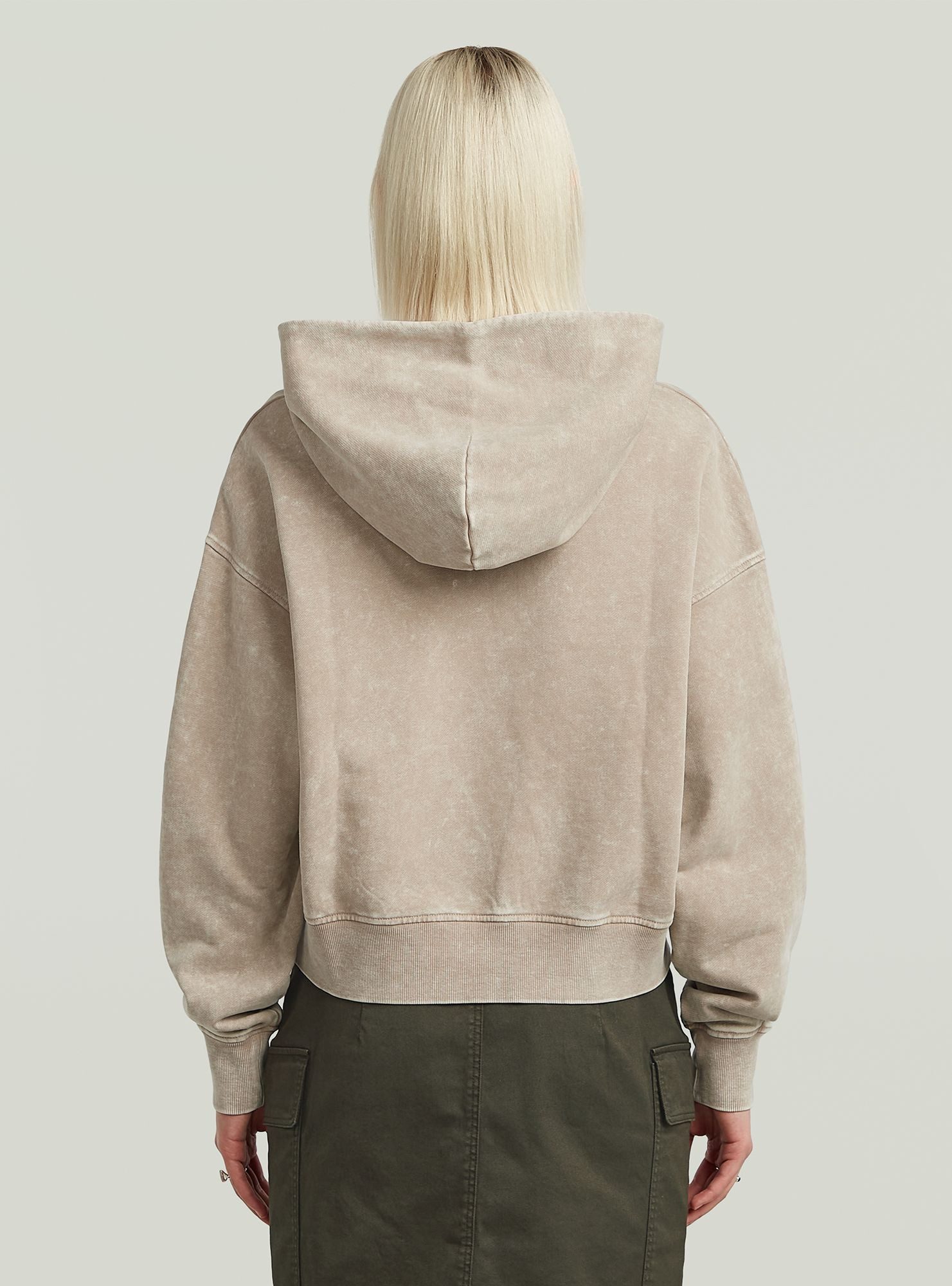 G-STAR Longpullover Washed A Line Script Hoodie Sweater