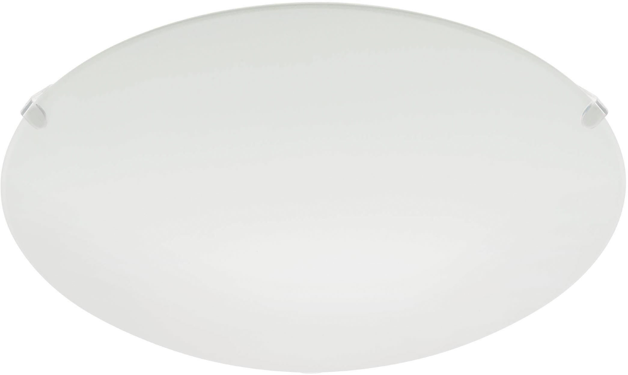 EGLO LED Deckenleuchte MARS runde Wandlampe für innen, aus Stahl und Glas, ohne Leuchtmittel, Wandleuchte innen, Deckenleuchte Glas und Stahl, Lampe, E27 Fassung