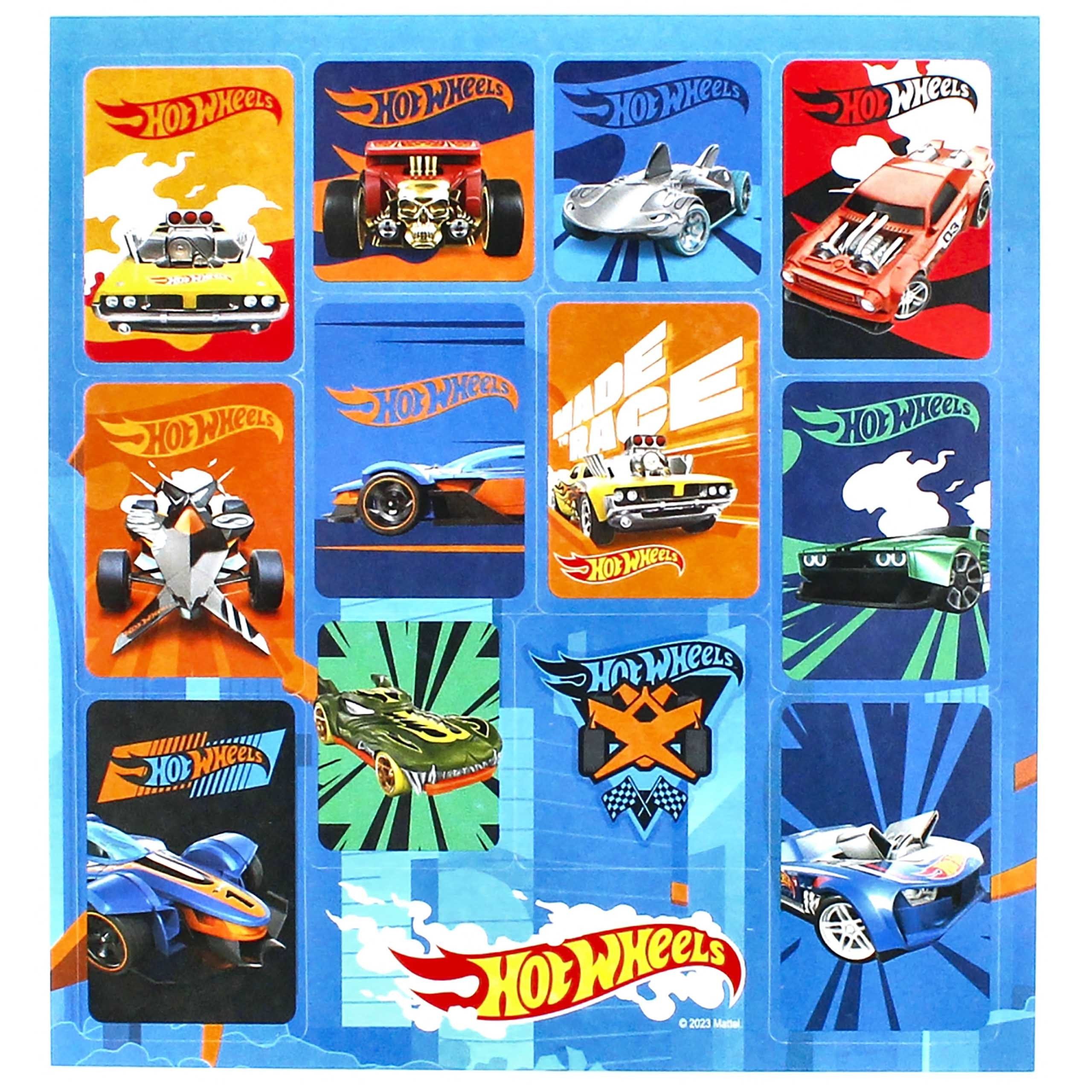 Sarcia.eu Stickerbuch Hot Wheels Aufkleber-Set für Kinder, 3 Blisterpackungen