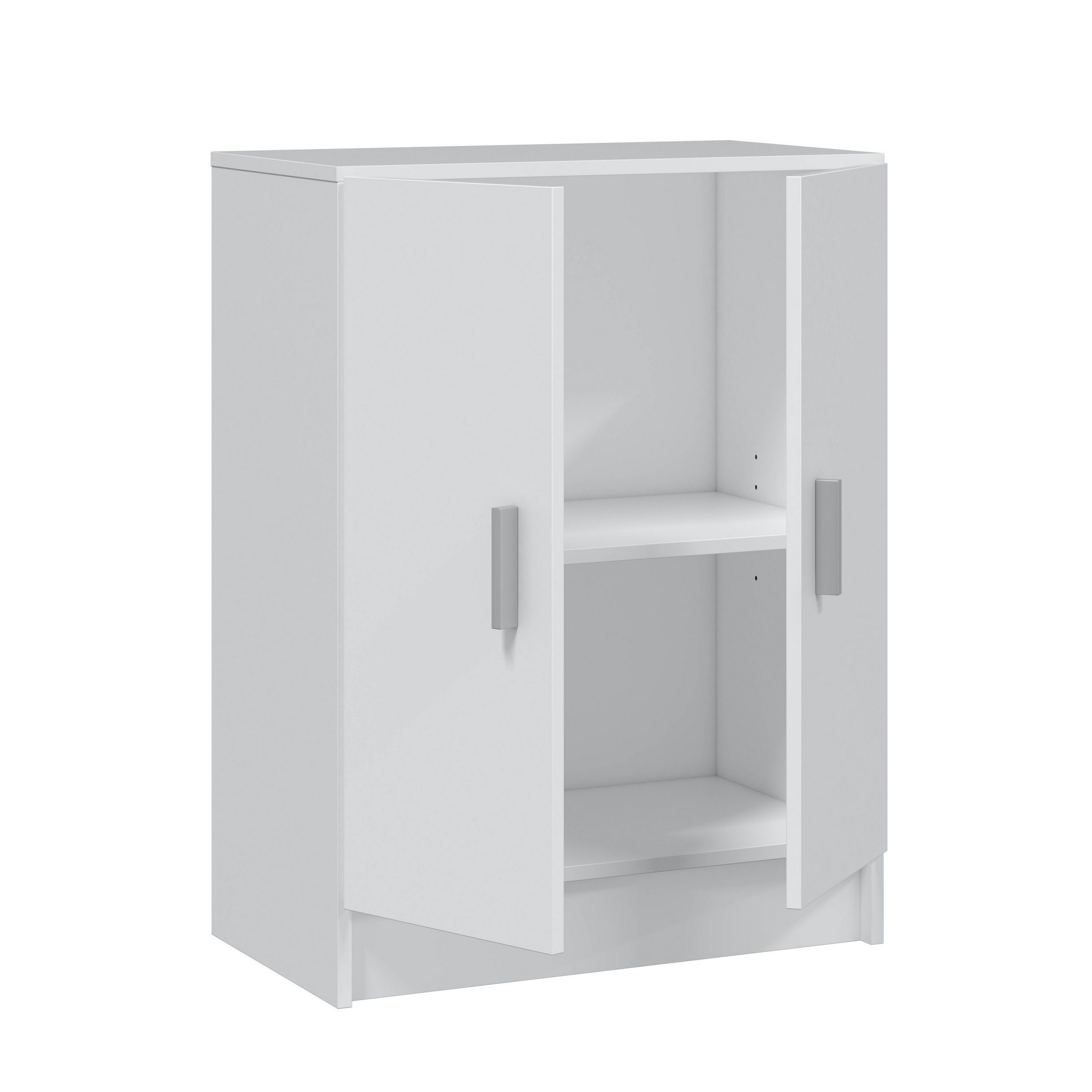 habeig Mehrzweckschrank-Set Badschrank Medizinschrank Hängeschrank Schuhschrank weiß, Fronten in matt weiß