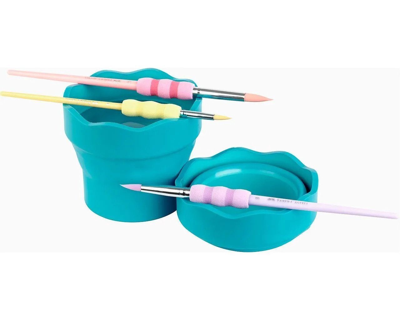 Faber-Castell Malbecher FABER-CASTELL Wasserbecher CLIC & GO, türkis – Bild 4 von 4
