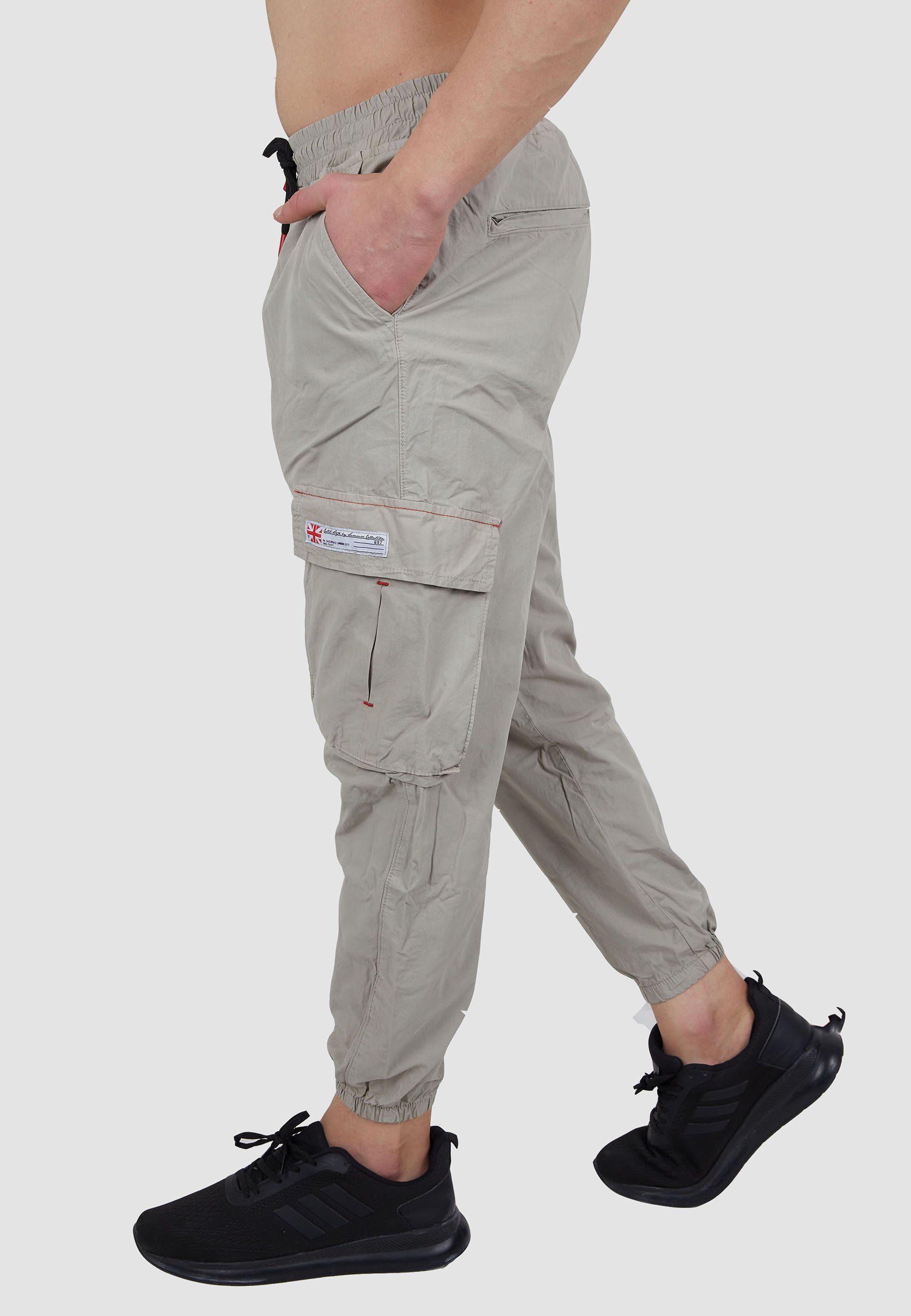 Tom Barron Cargohose mit elastischem Bund günstig online kaufen