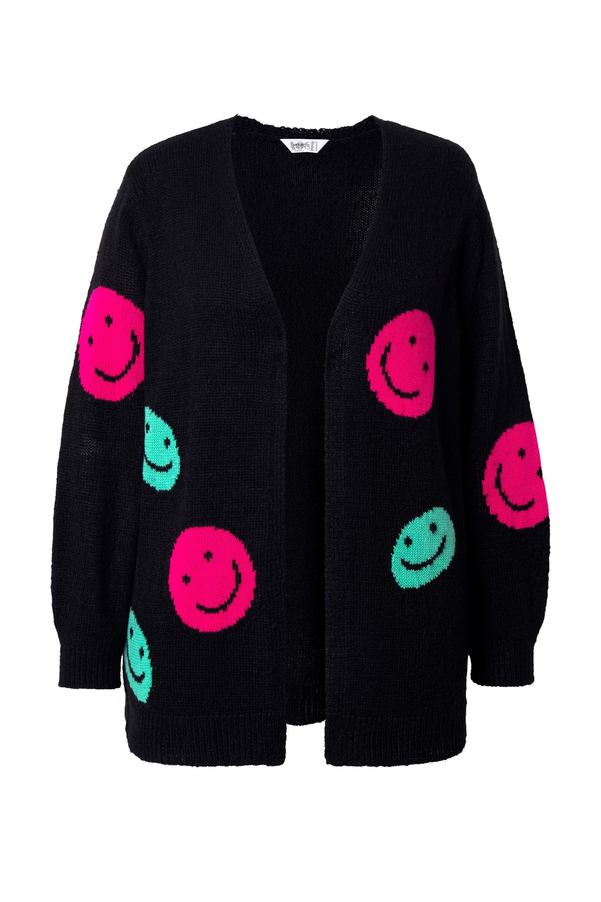 Angel of Style Strickjacke Strickjacke Straight Fit Smiley-Muster günstig online kaufen
