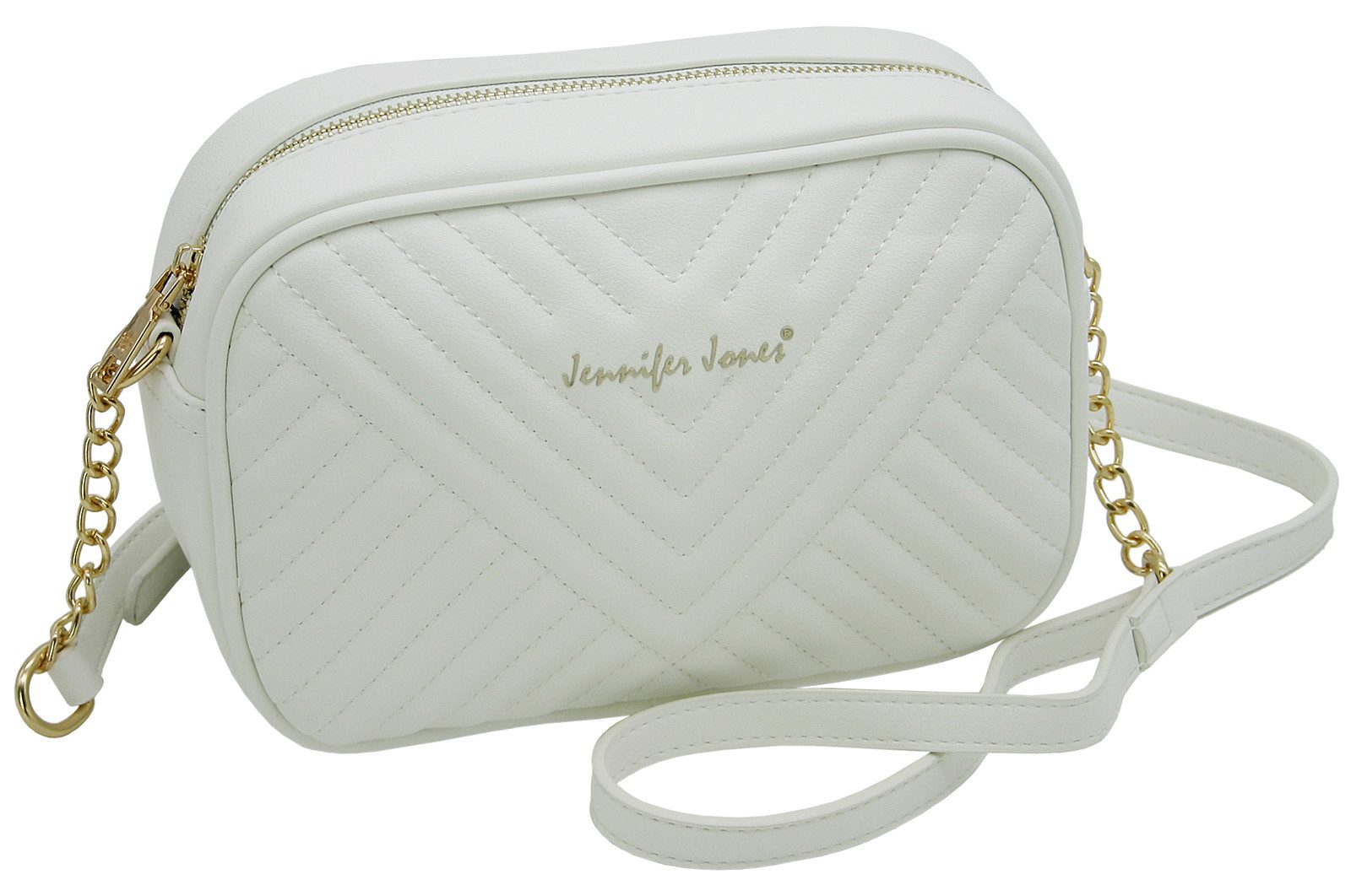J JONES JENNIFER JONES Umhängetasche Kleine Damen Schultertasche Abendtasche Crossbody Bag zum Ausgehen, Schultergurt mit Kette